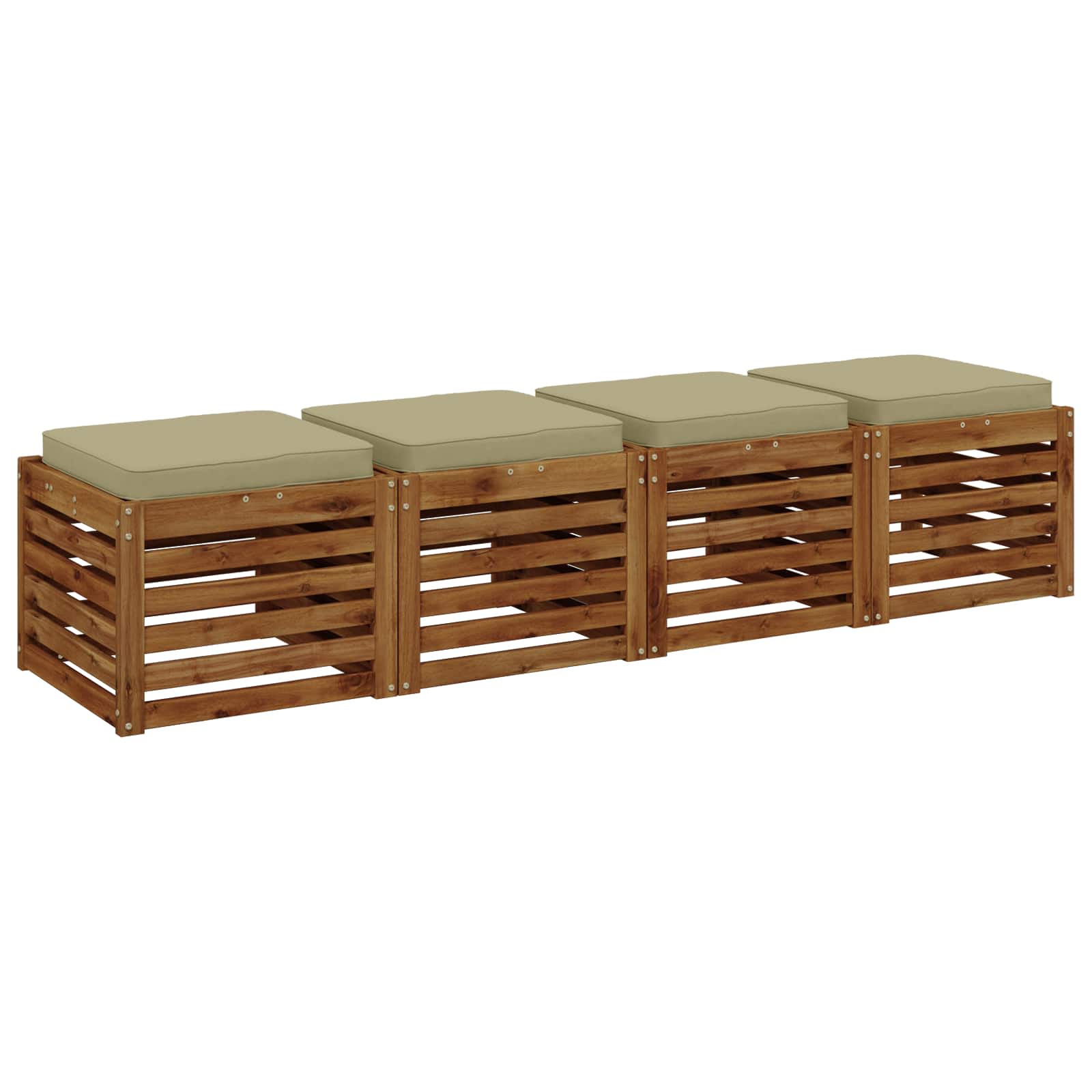 Кушони за сядане, 4 броя VUGHT 4 pcs 100% полиестер — изображение 3