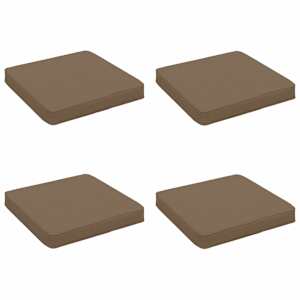 vidaXL 4-osalised istepad VUGHT 4 pcs 100% Pol&uuml;ester Pruunikashall