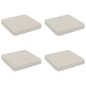 vidaXL 4-osalised istepad VUGHT 4 pcs 100% Pol&uuml;ester Valge