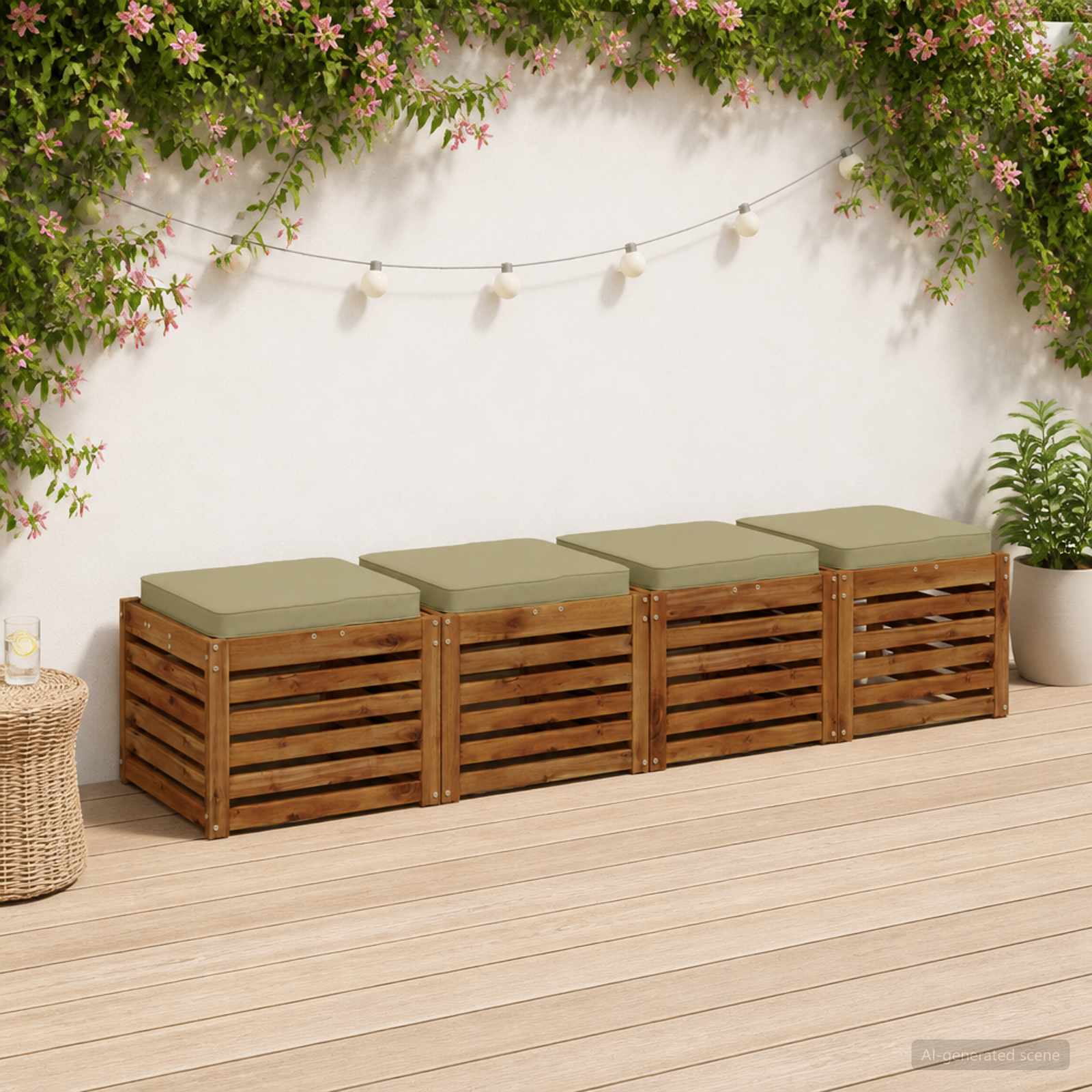 Кушони за сядане, 4 броя VUGHT 4 pcs 100% полиестер