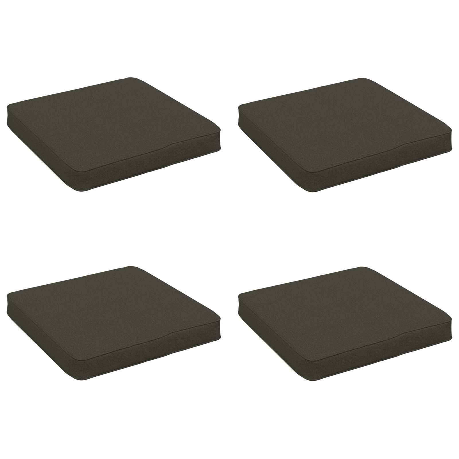 Кушони за сядане, 4 броя VUGHT 4 pcs 100% полиестер Антрацит — изображение 2