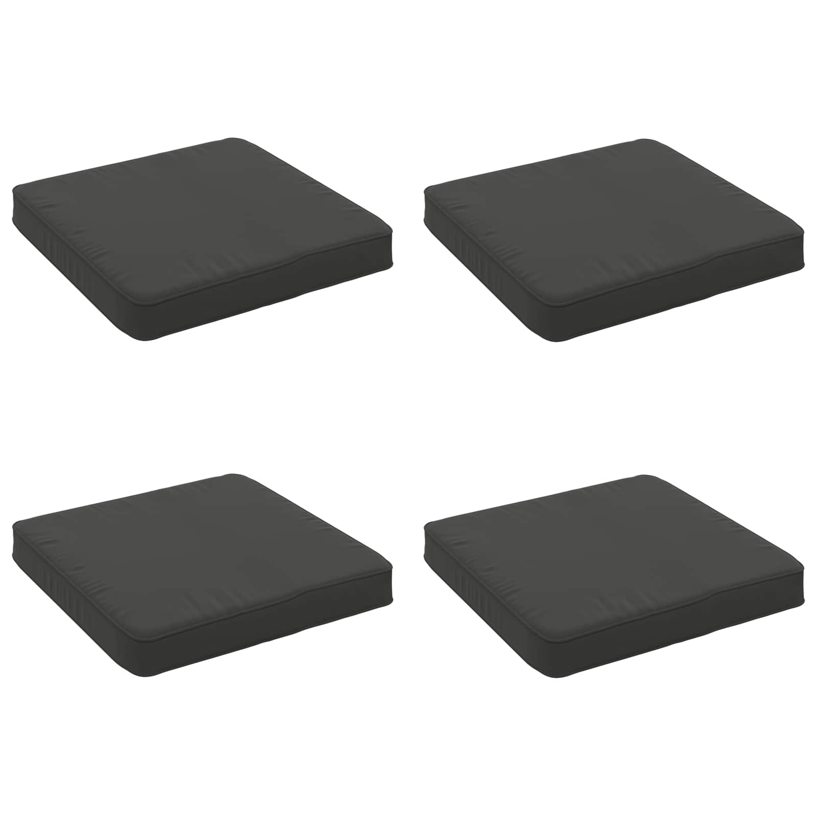 vidaXL 4-dielne sedacie vankúše VUGHT 4 pcs 100% polyester Antracitová