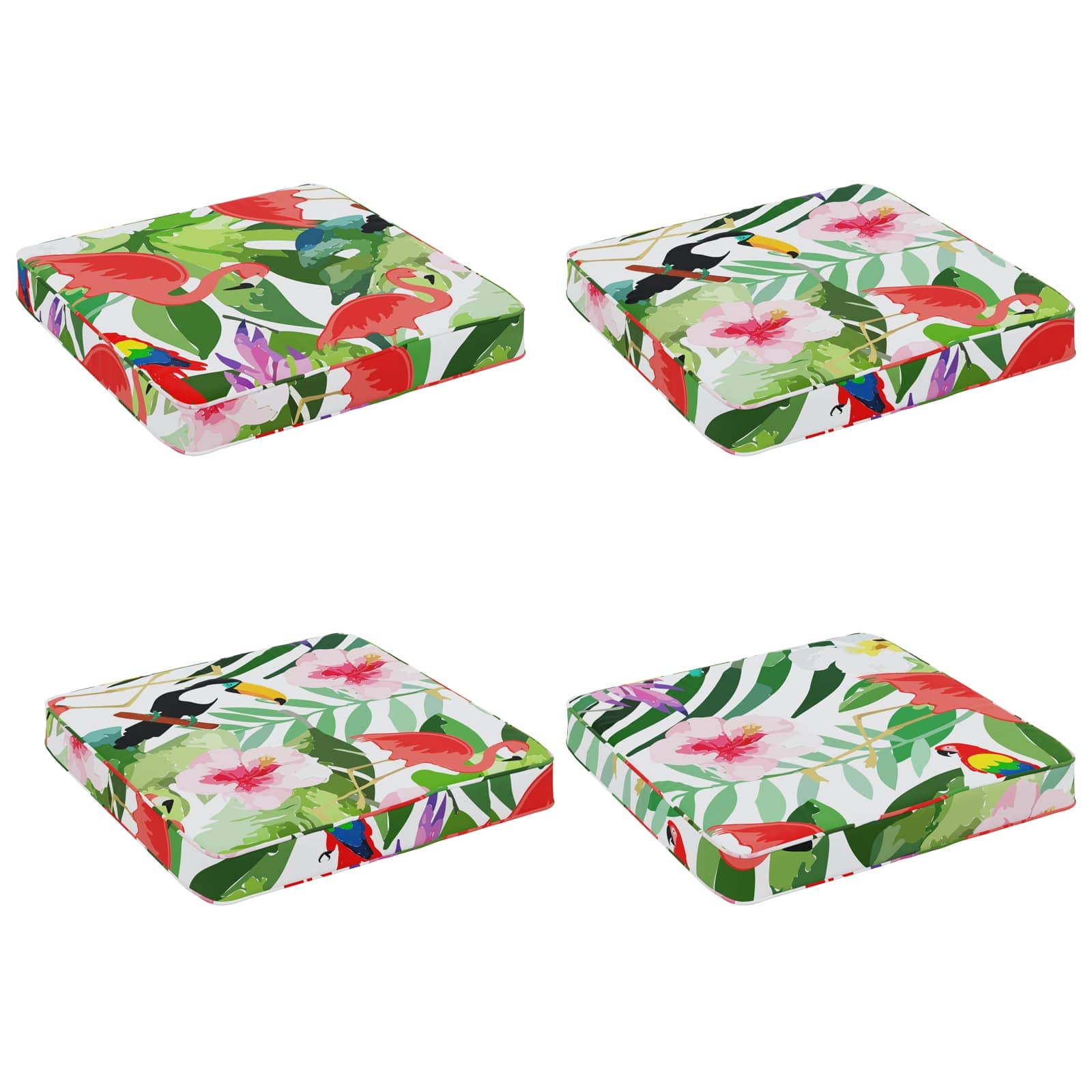 vidaXL 4-dielne sedacie vankúše VUGHT 4 pcs 100% polyester Viacfarebný