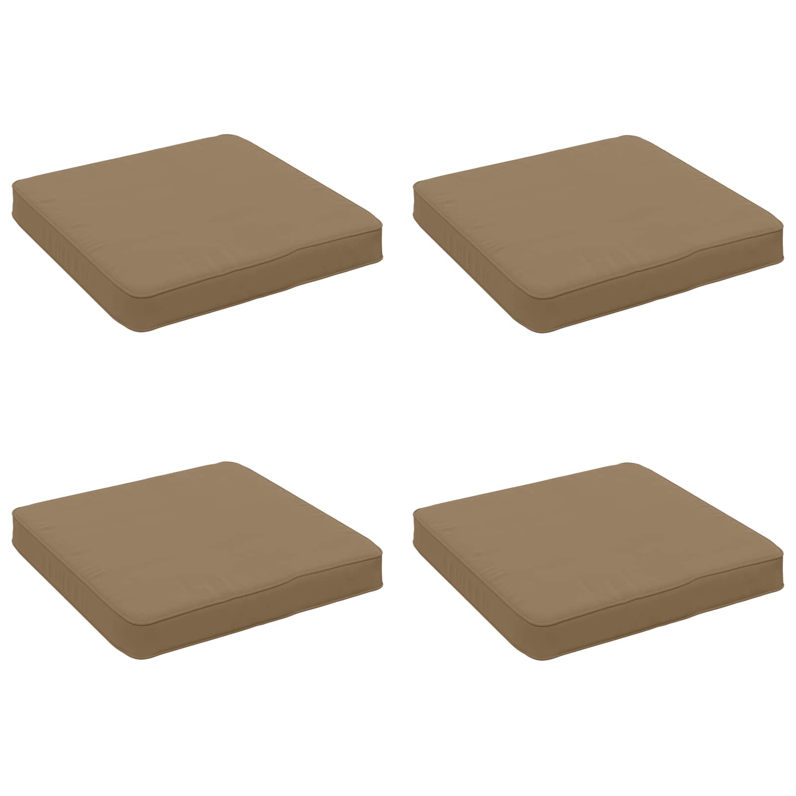 Кушони за сядане, 4 броя VUGHT 4 pcs 100% полиестер Таупе — изображение 2