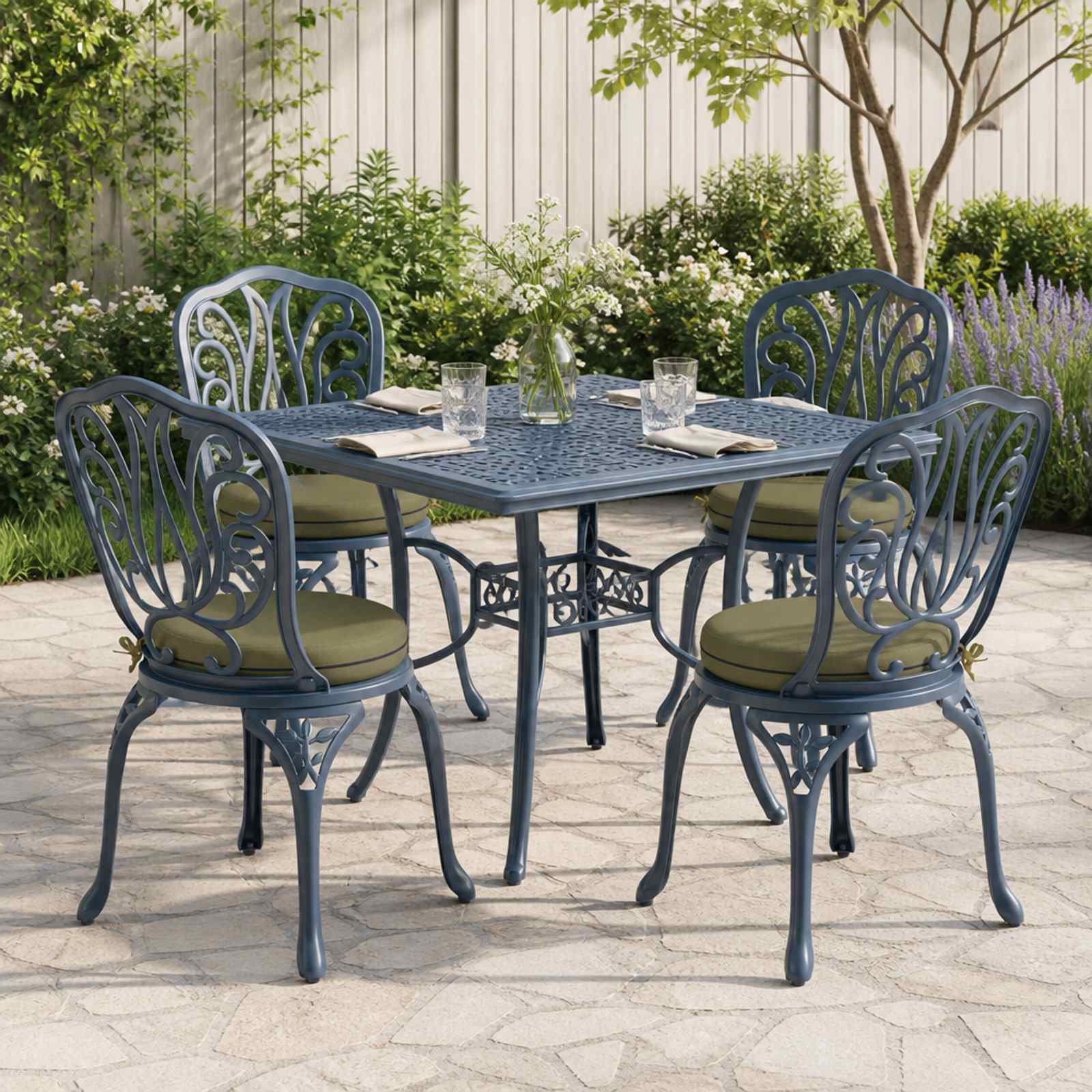 4-Piece Zitkussens SOEST 4 st 100% Polyester Olijfgroen image 1