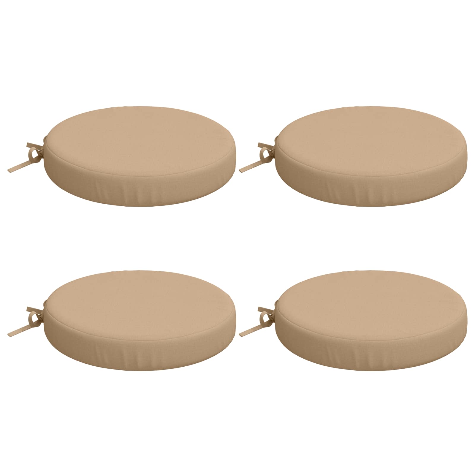 4-Piece Zitkussens SOEST 4 st 100% Polyester Zand Ø 40 x 7 cm image 1