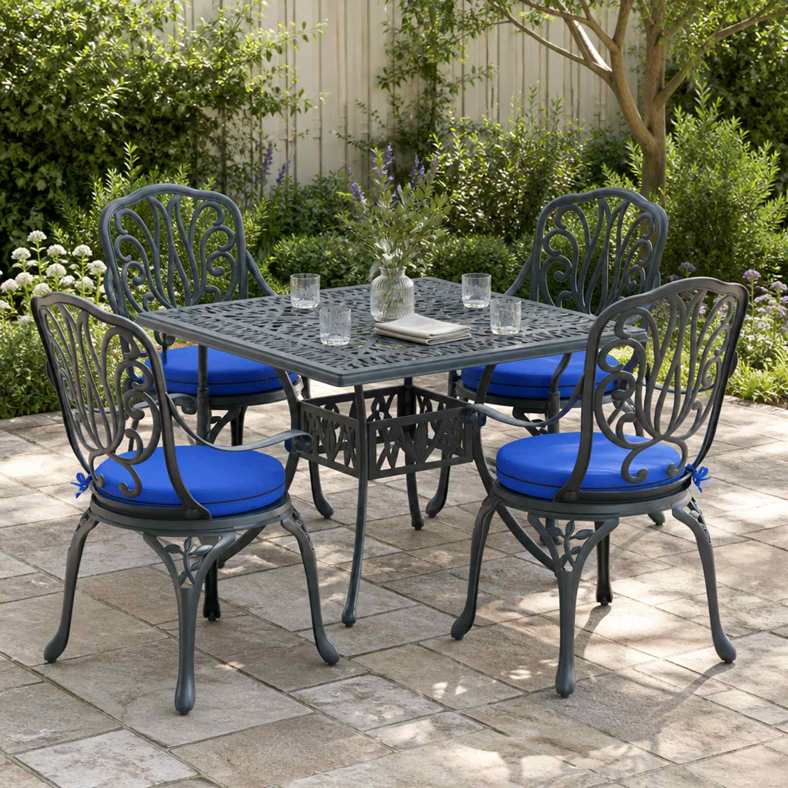 4-Piece Zitkussens SOEST 4 st 100% Polyester Koninklijk Blauw image 1