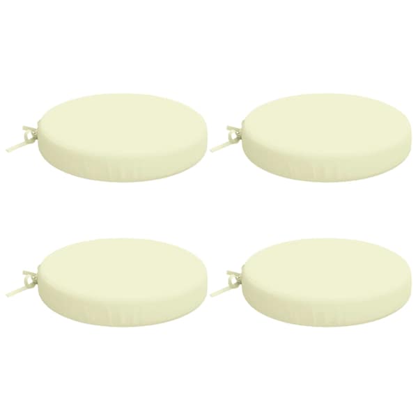 vidaXL 4-osalised istepad SOEST 4 tk 100% Pol&uuml;ester Kreemjas