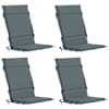 vidaXL 4-T&uuml;kiline K&otilde;rge Seljatoega Toolipatjade Komplekt GEMERT 4 pcs