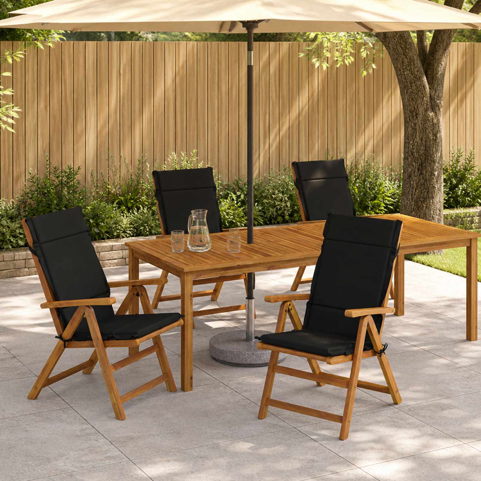 6-delige Hoogrug Kussen GEMERT 6 pcs 100% Polyester Zwart image 1