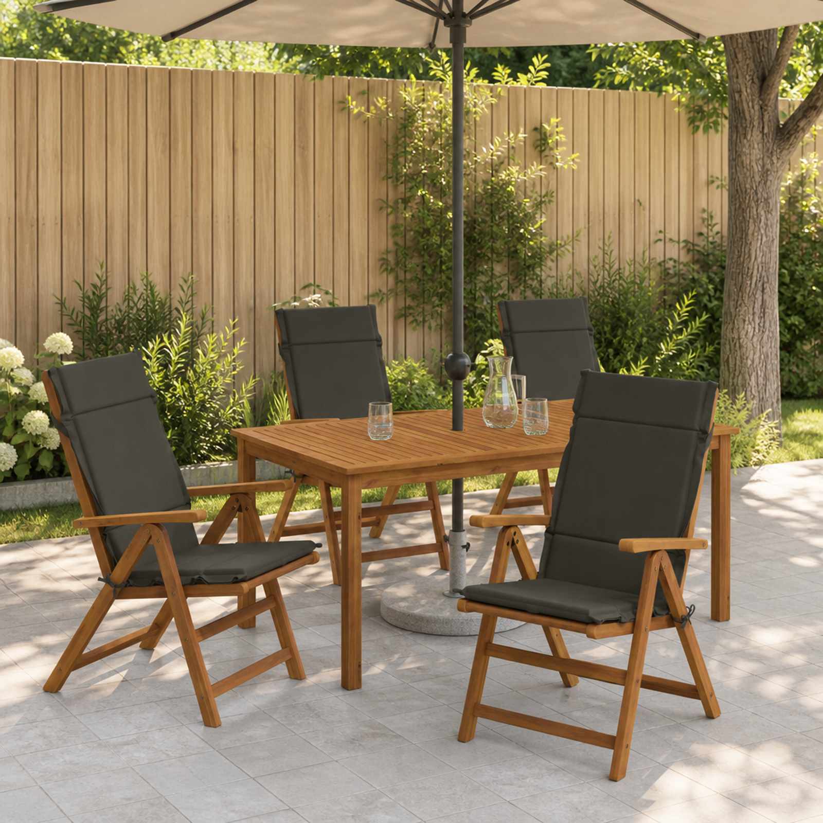4-delige Hoogrug Kussen GEMERT 4 pcs 100% Polyester Antraciet image 1