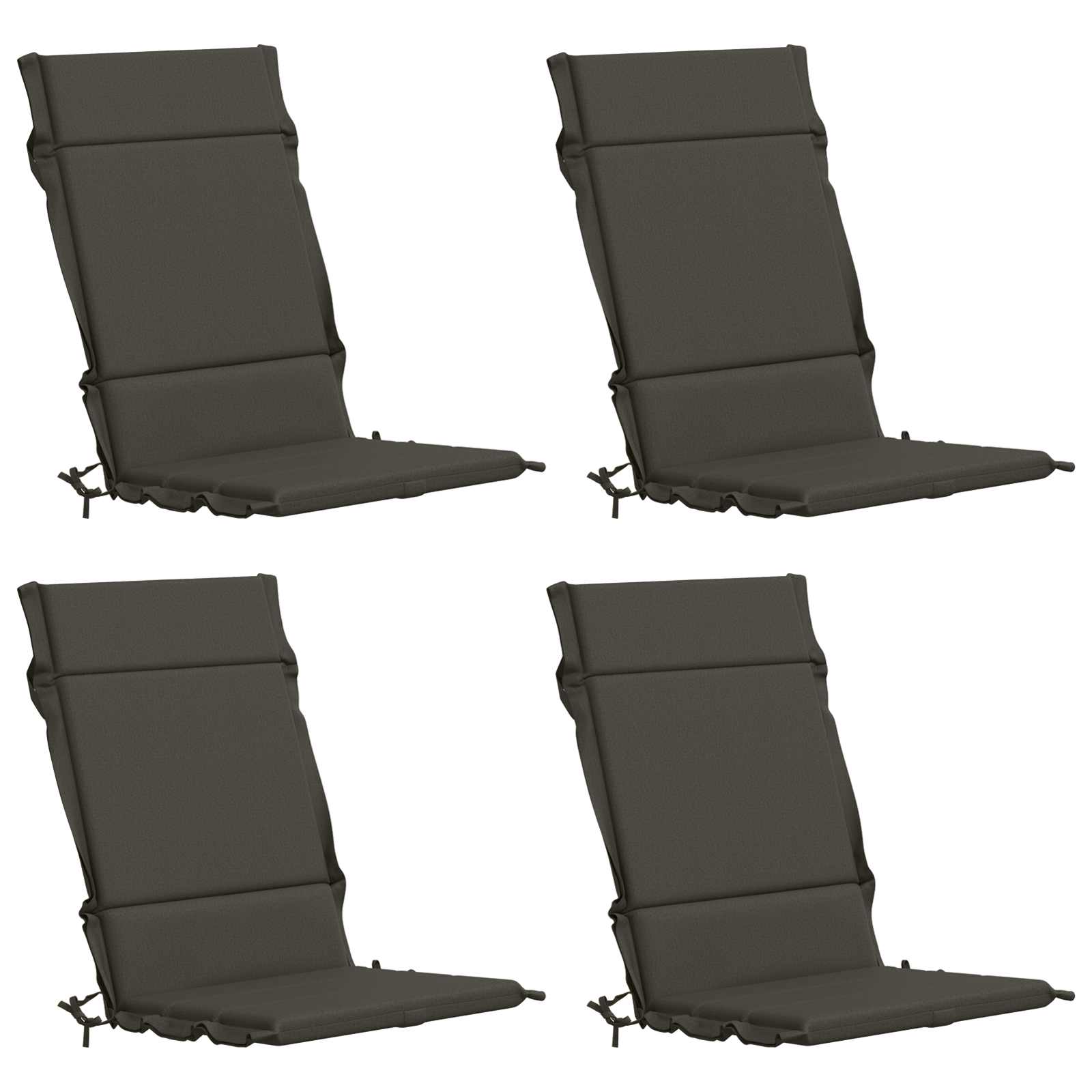 4-delige Hoogrug Kussen GEMERT 4 pcs 100% Polyester Antraciet image 2