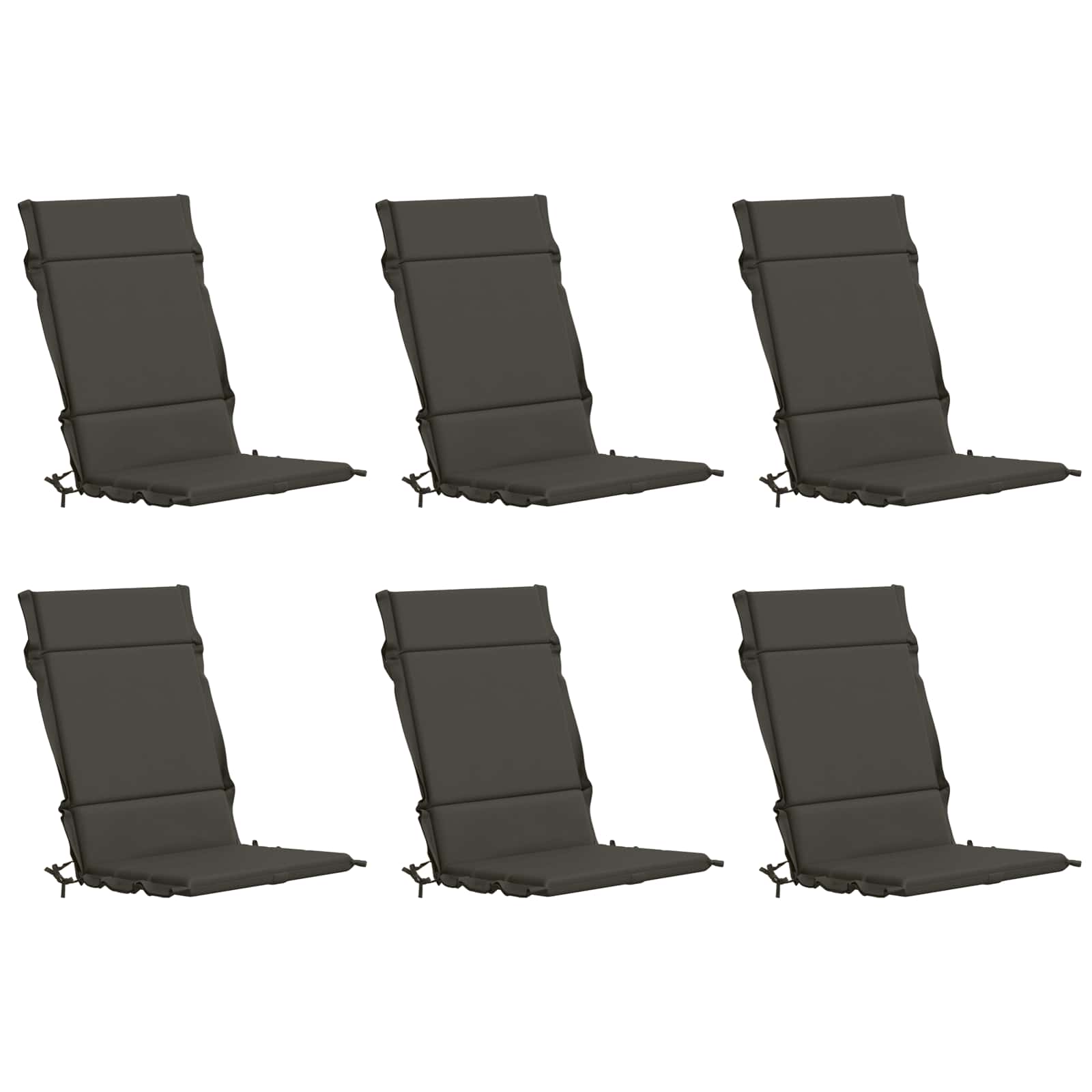 6-delige Hoogrug Kussen GEMERT 6 pcs 100% Polyester Antraciet image 2