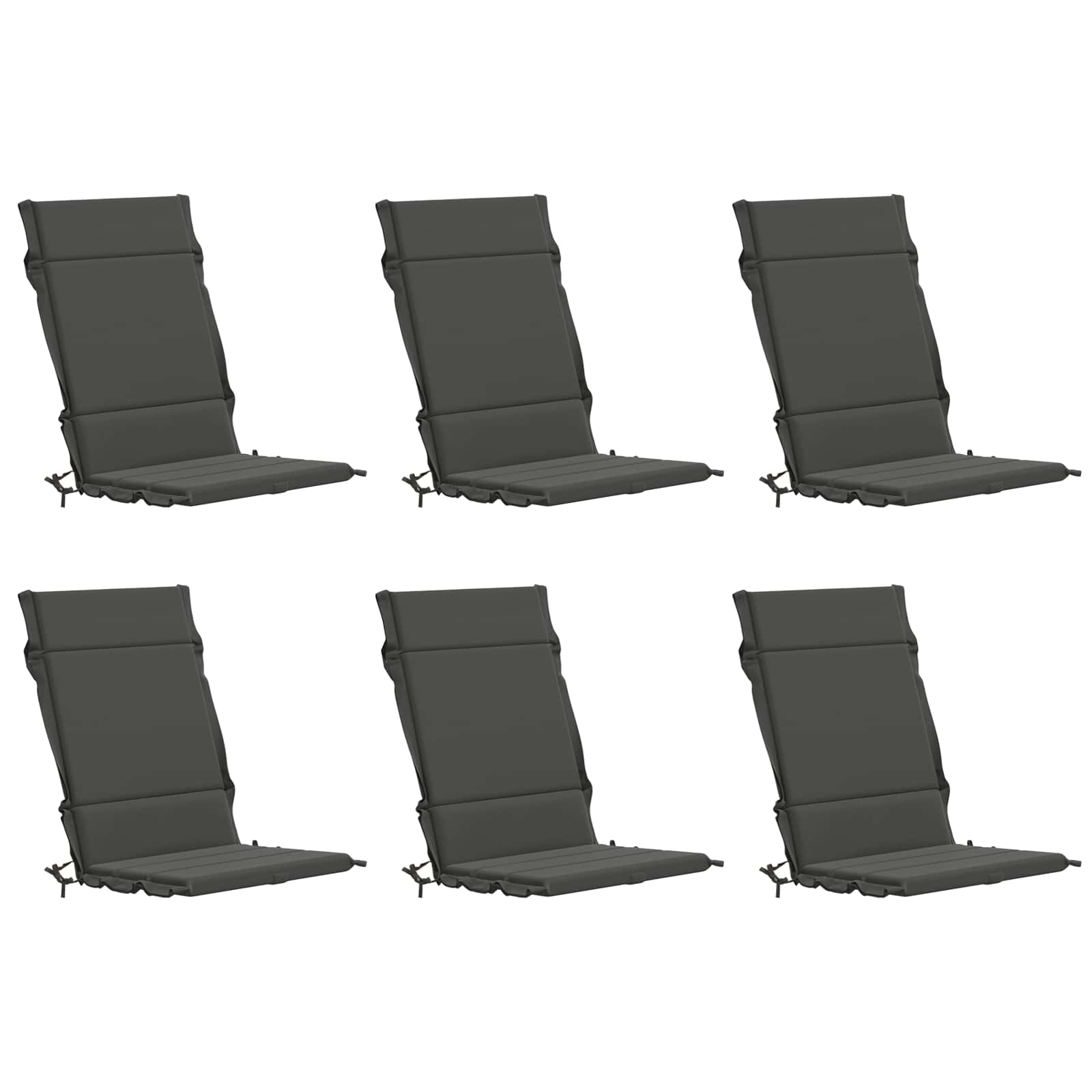 6-delige Hoogrug Kussen GEMERT 6 pcs 100% Polyester Antraciet image 2