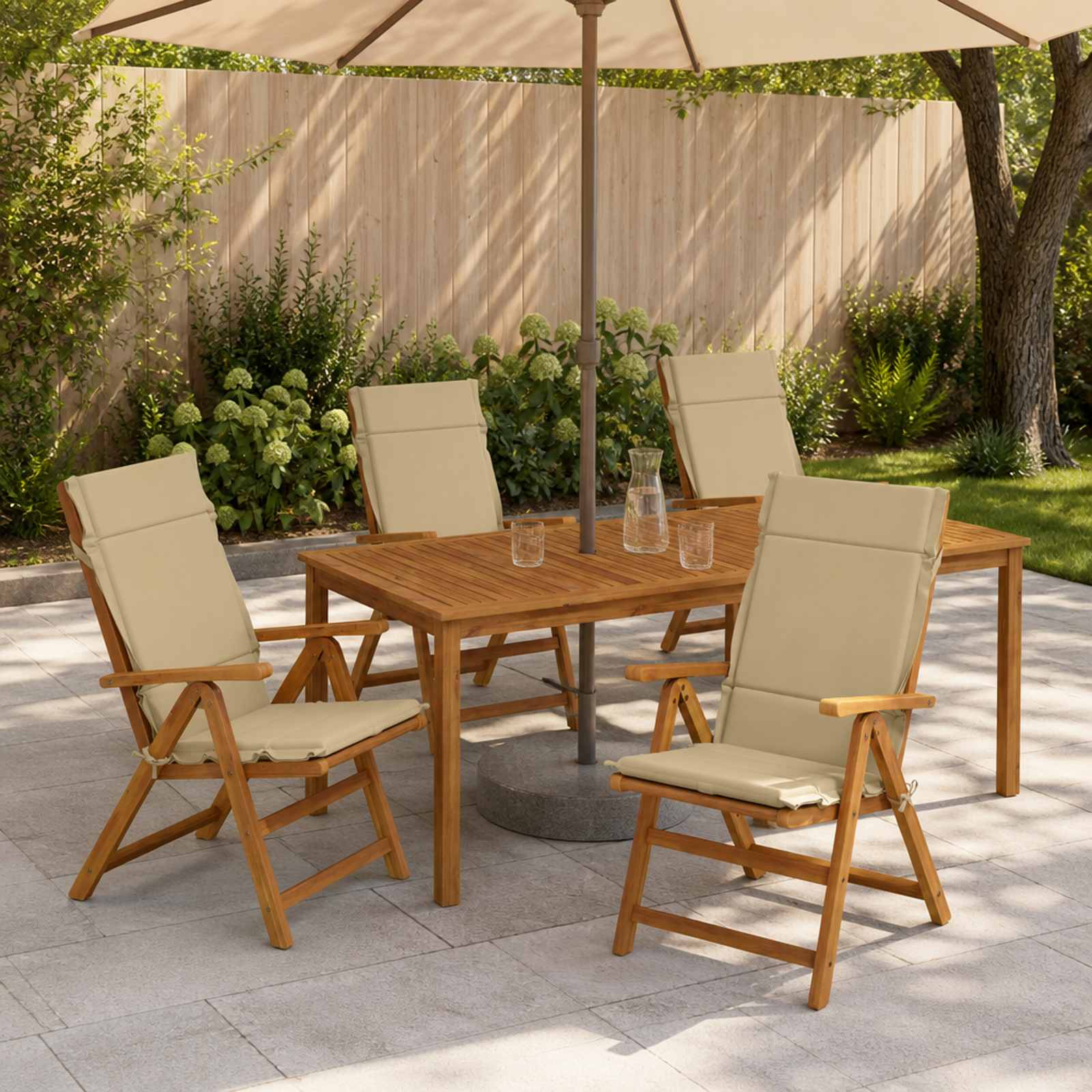 6-delige Hoogrug Kussen GEMERT 6 pcs 100% Polyester Beige image 1