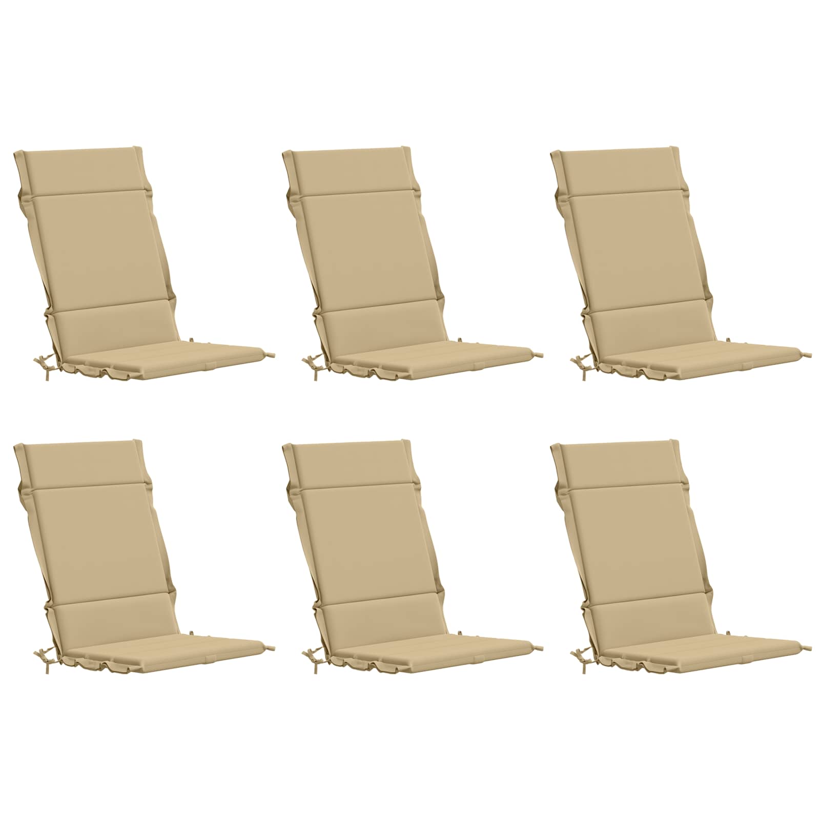 6-delige Hoogrug Kussen GEMERT 6 pcs 100% Polyester Beige image 2