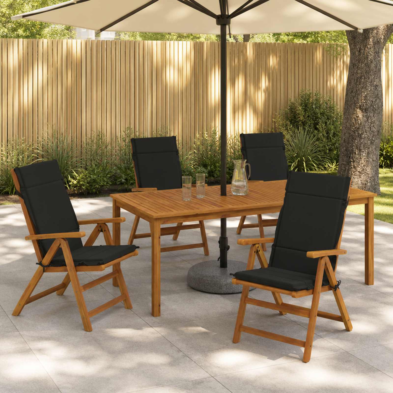 6-delige Hoogrug Kussen GEMERT 6 pcs 100% Polyester Zwart image 1