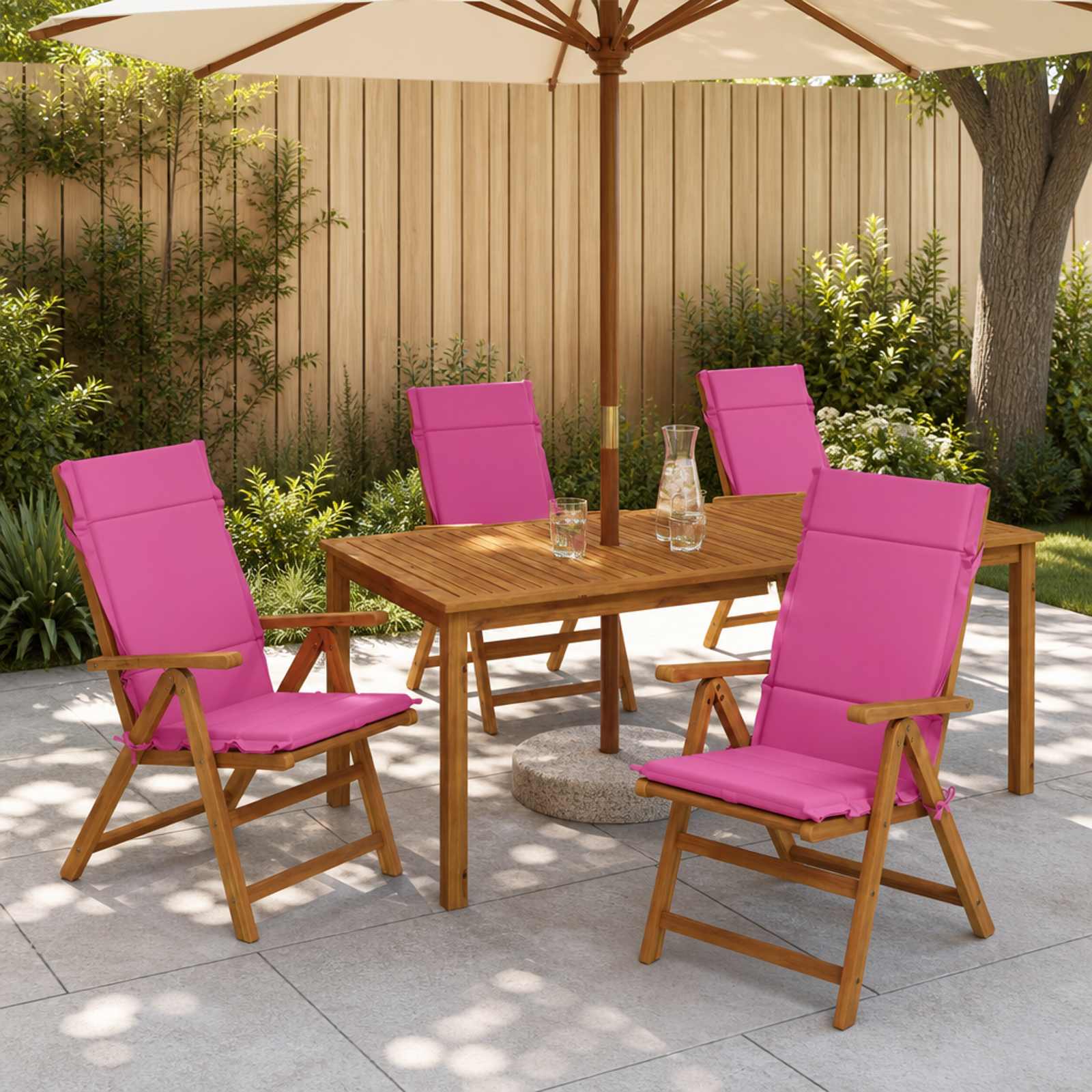 4-delige Hoogrug Kussen GEMERT 4 pcs 100% Polyester Roze image 1