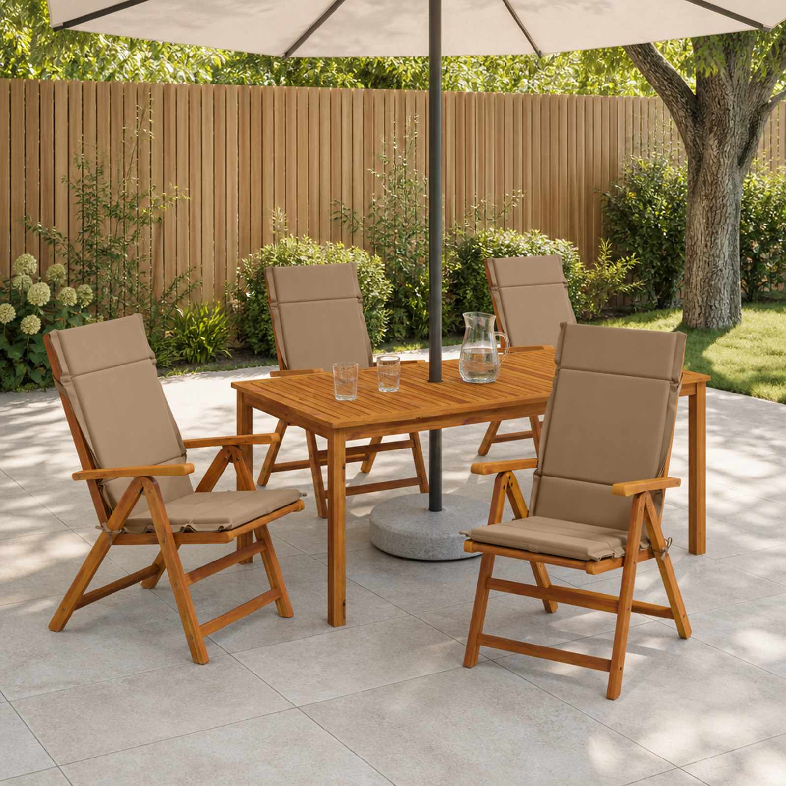 4-delige Hoogrug Kussen GEMERT 4 pcs 100% Polyester Taupe image 1