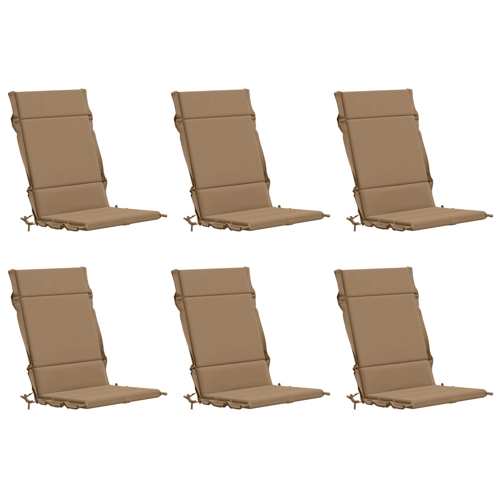 6-delige Hoogrug Kussen GEMERT 6 pcs 100% Polyester Taupe image 2
