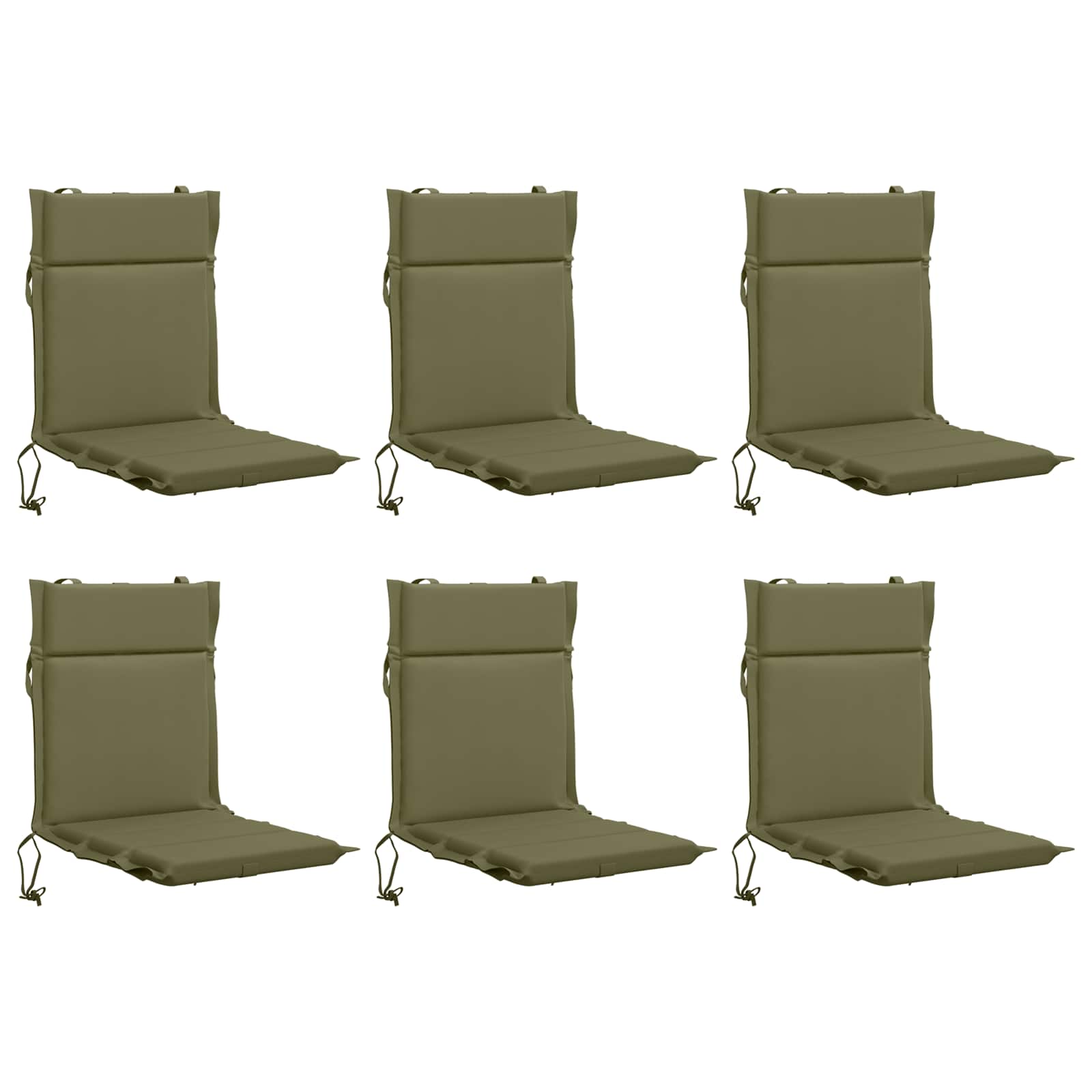 6-delige Hoogrug Kussen GEMERT 6 pcs 100% Polyester Olijfgroen image 2