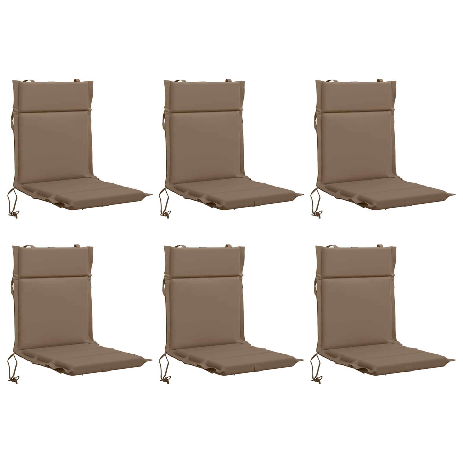 6-delige Hoogrug Kussen GEMERT 6 pcs 100% Polyester Taupe image 2
