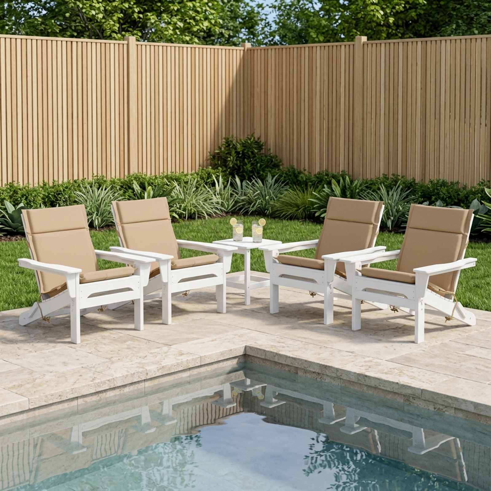 6-delige Hoogrug Kussen GEMERT 6 pcs 100% Polyester Zand image 1