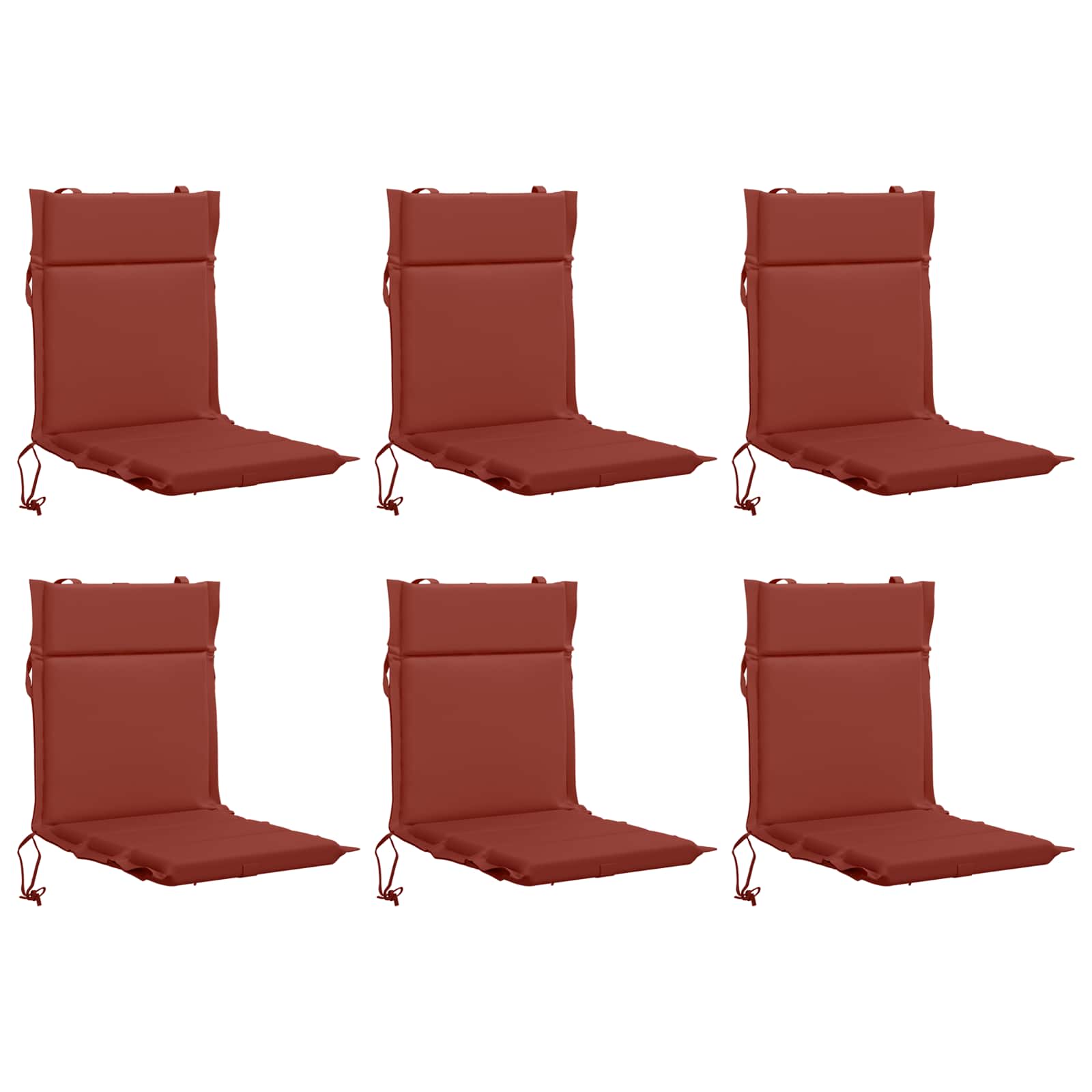 6-delige Hoogrug Kussen GEMERT 6 pcs 100% Polyester Rood image 2