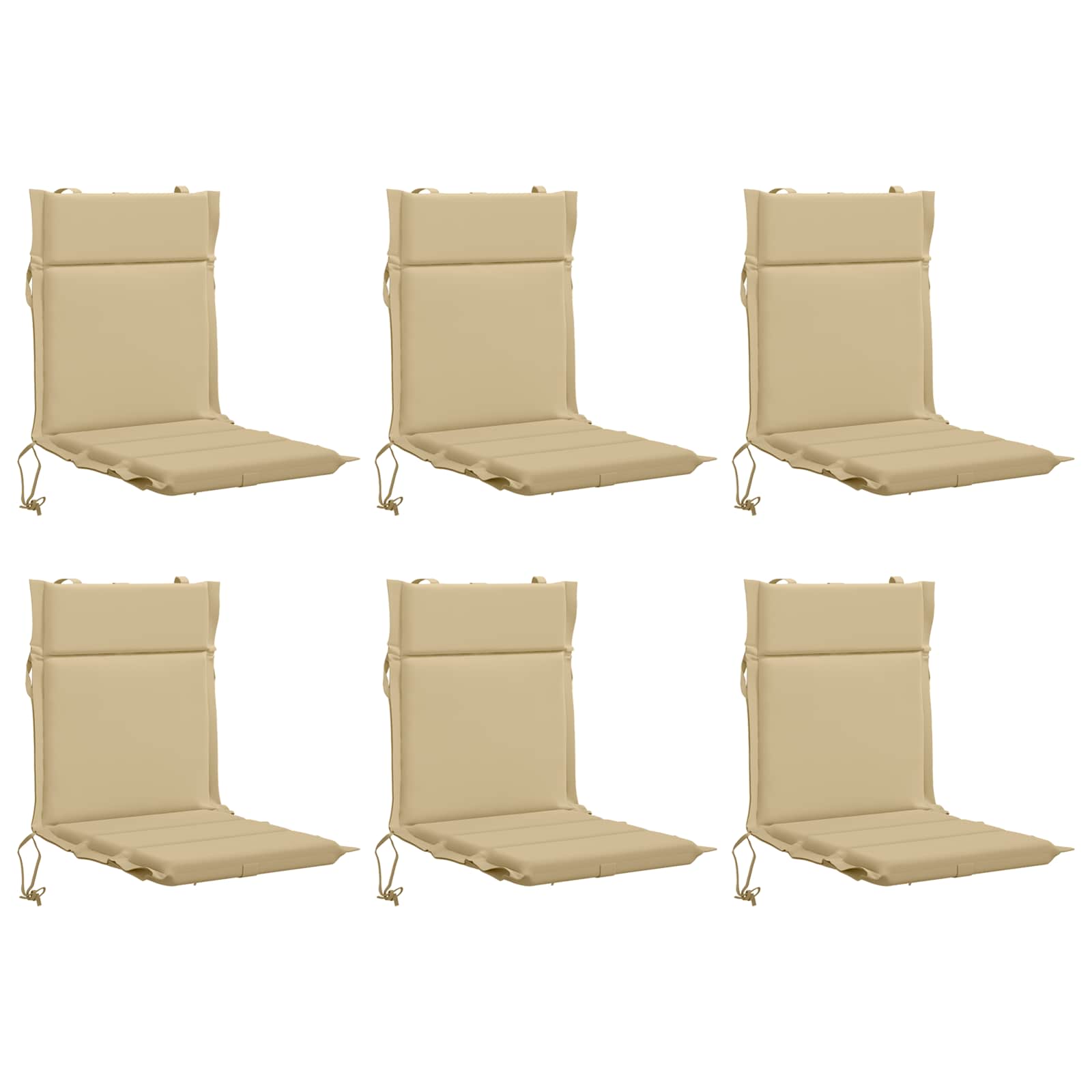 6-delige Hoogrug Kussen GEMERT 6 pcs 100% Polyester Beige