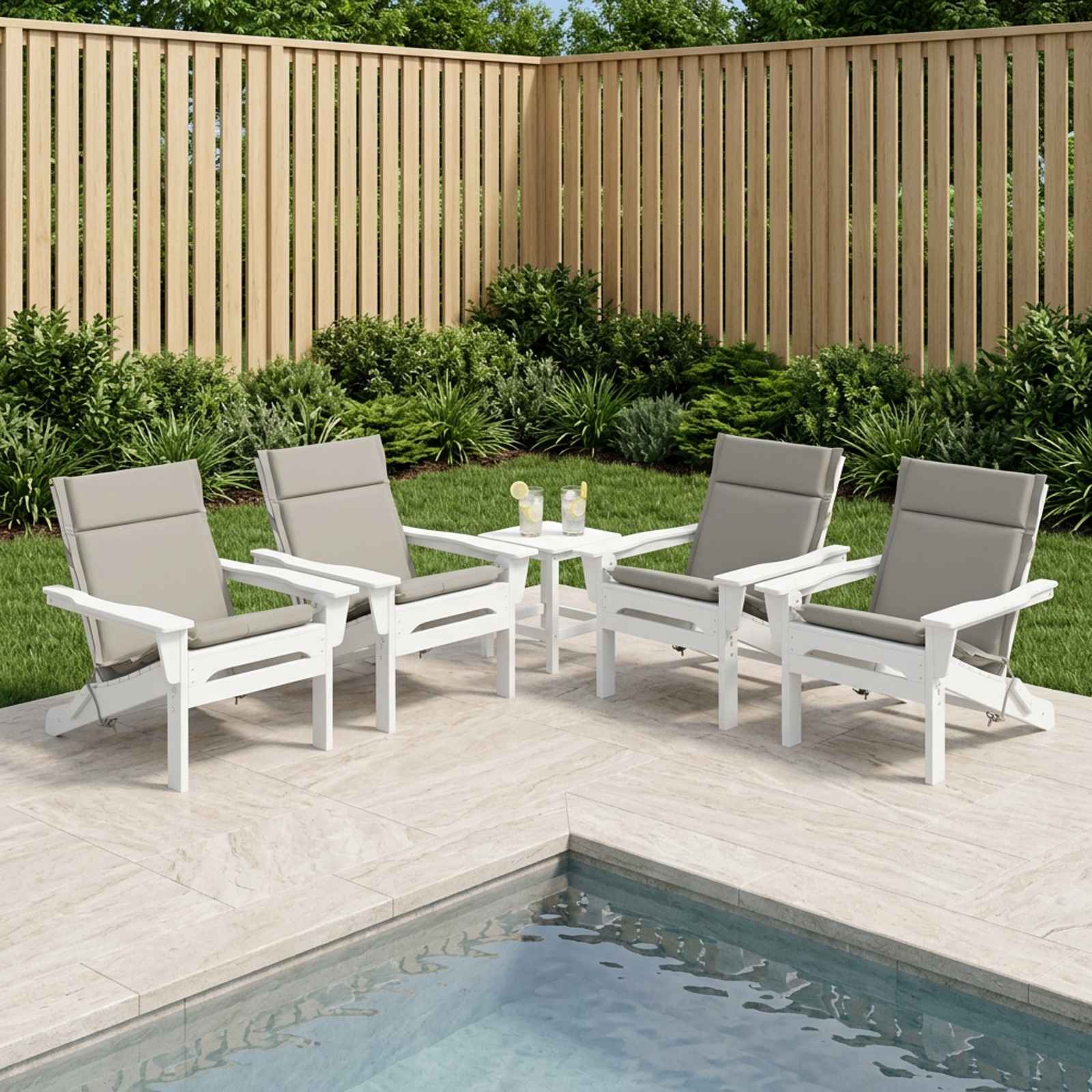 4-delige Hoogrug Kussen GEMERT 4 pcs 100% Polyester Grijs image 1