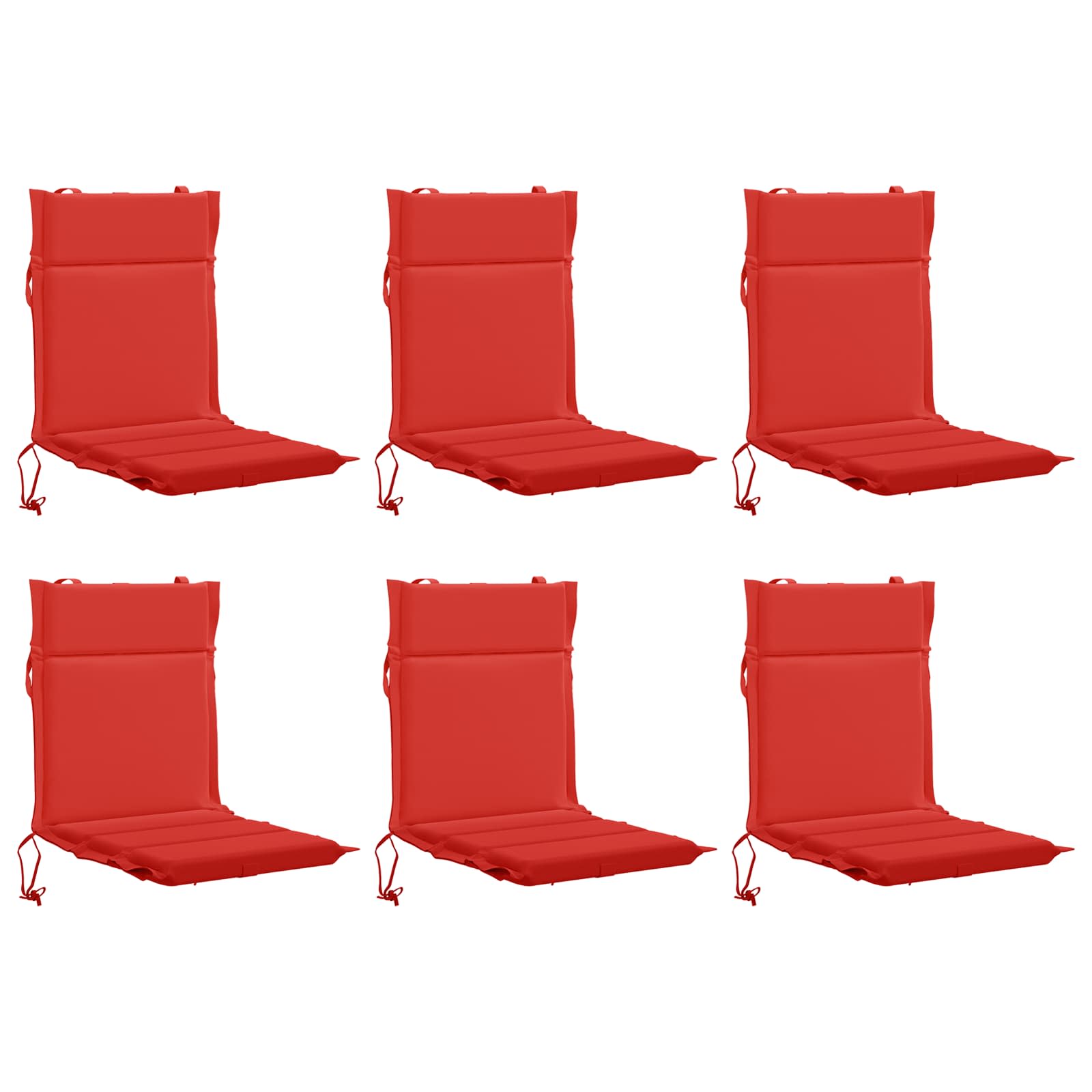 6-delige Hoogrug Kussen GEMERT 6 pcs 100% Polyester Rood image 2