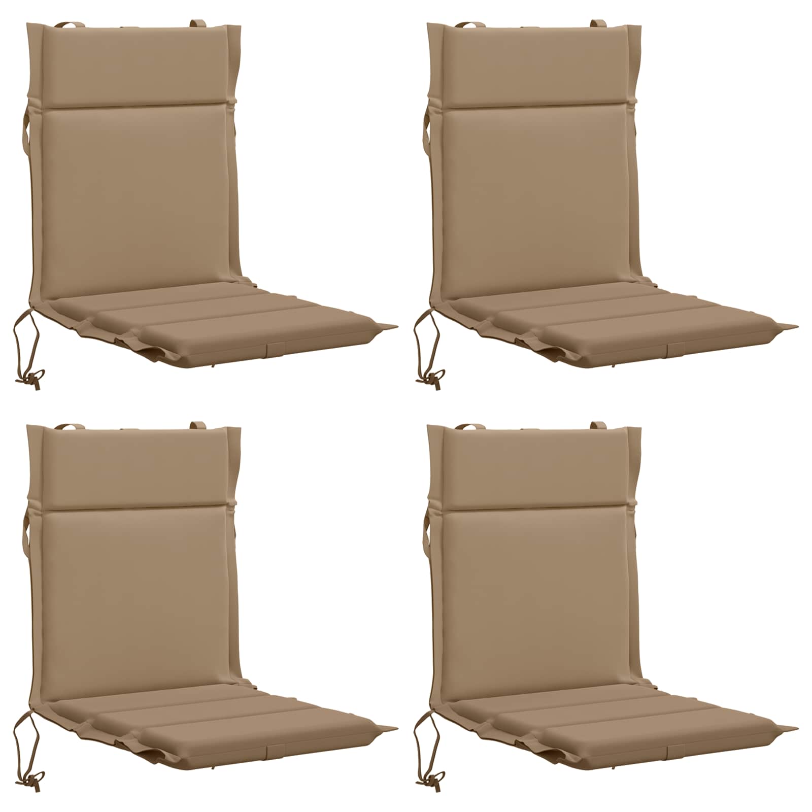 4-delige Hoogrug Kussen GEMERT 4 pcs 100% Polyester Taupe image 2