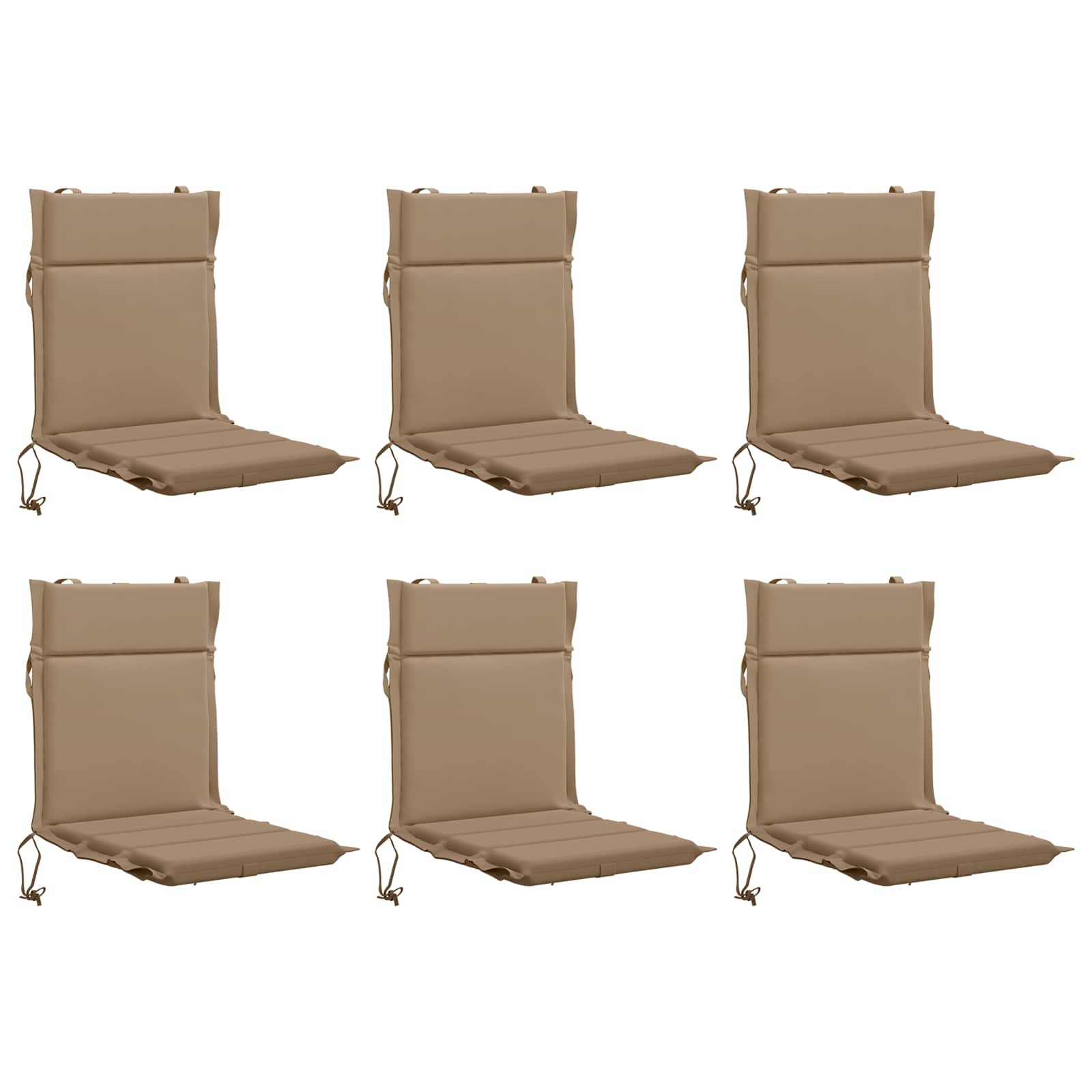 vidaXL 6-dielne vankúše na vysoké operadlo GEMERT 6 pcs 100% polyester