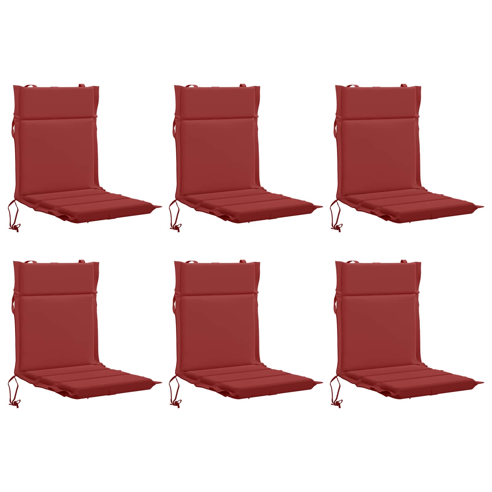 6-delige Hoogrug Kussen GEMERT 6 pcs 100% Polyester Wijnrood image 2