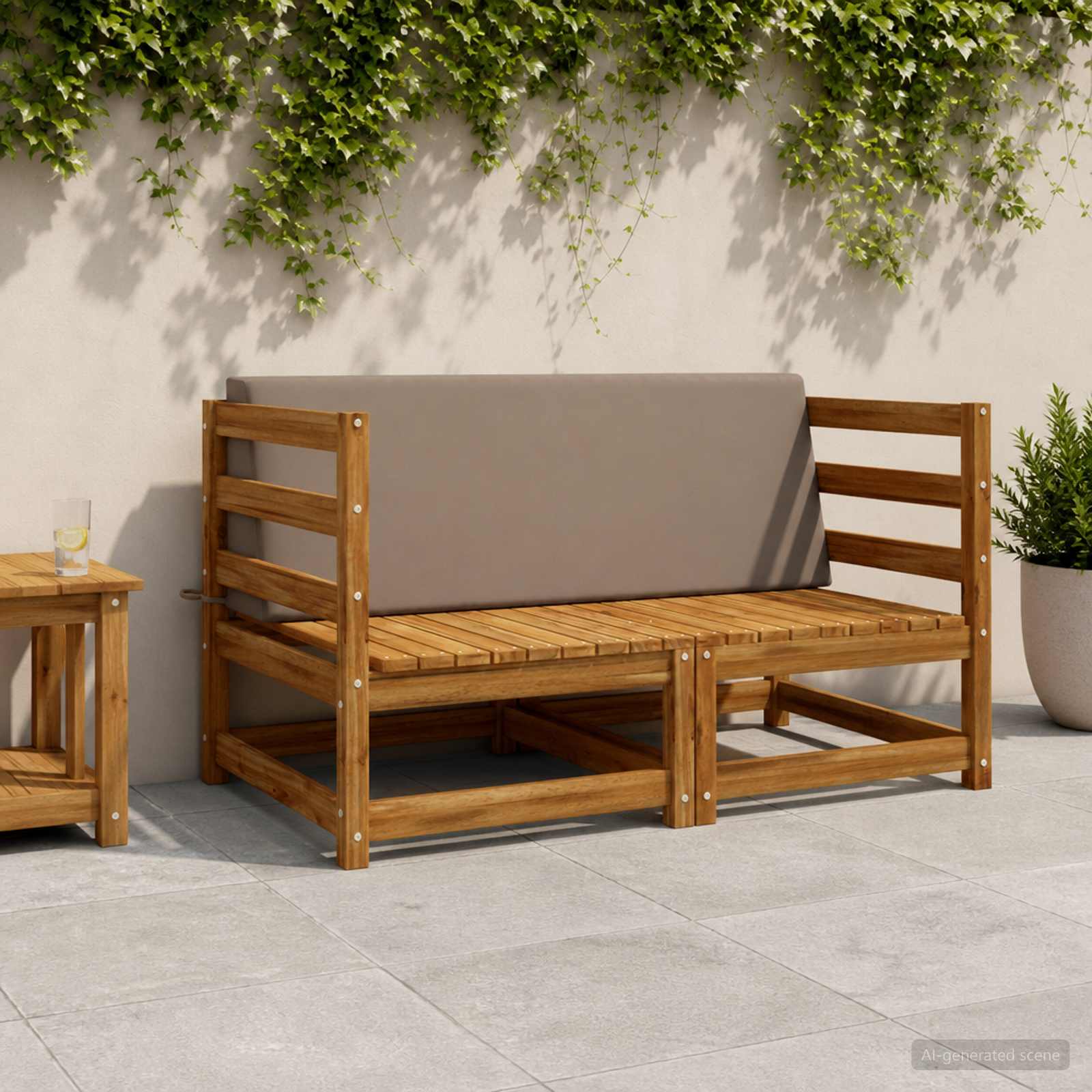 Задна възглавница SOEST 100% полиестер Таупе 120 x 20 x 40 см