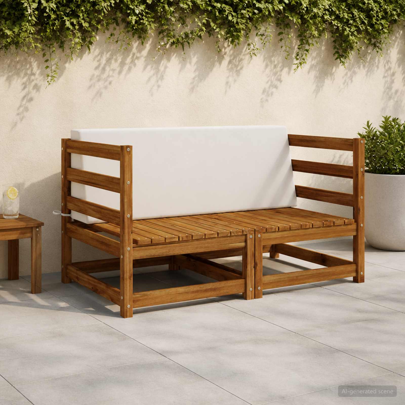 Задна възглавница SOEST 100% полиестер Бяло 120 x 20 x 40 см
