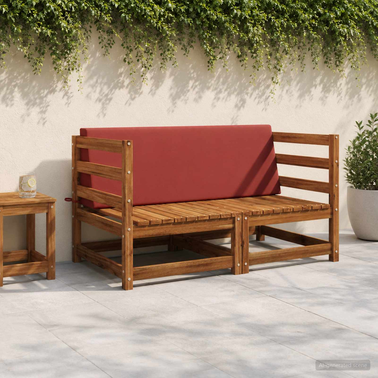Задна възглавница SOEST 100% полиестер Червено 120 x 20 x 40 см