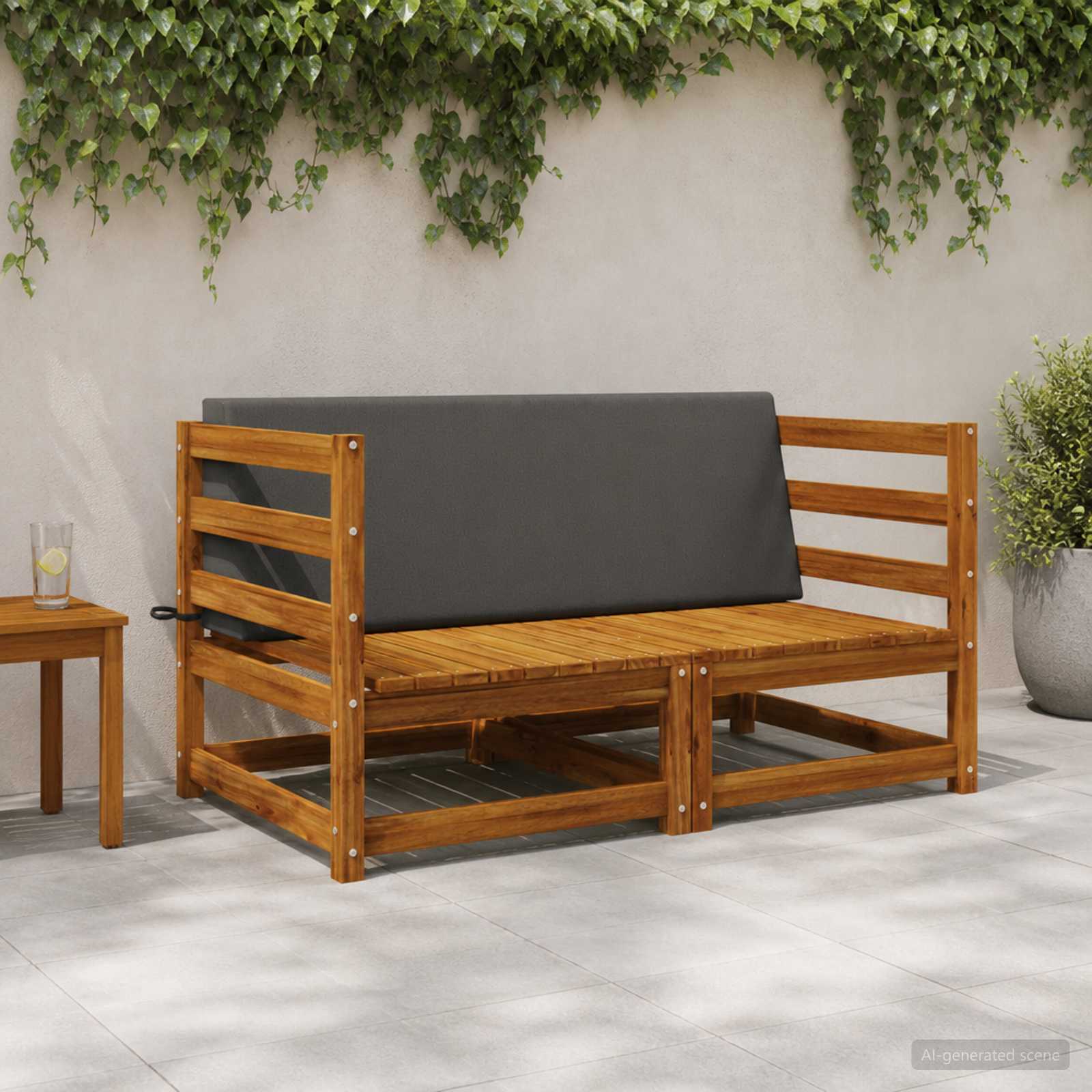 vidaXL Ryghynde SOEST 100% polyester Antracit 120 x 20 x 40 cm