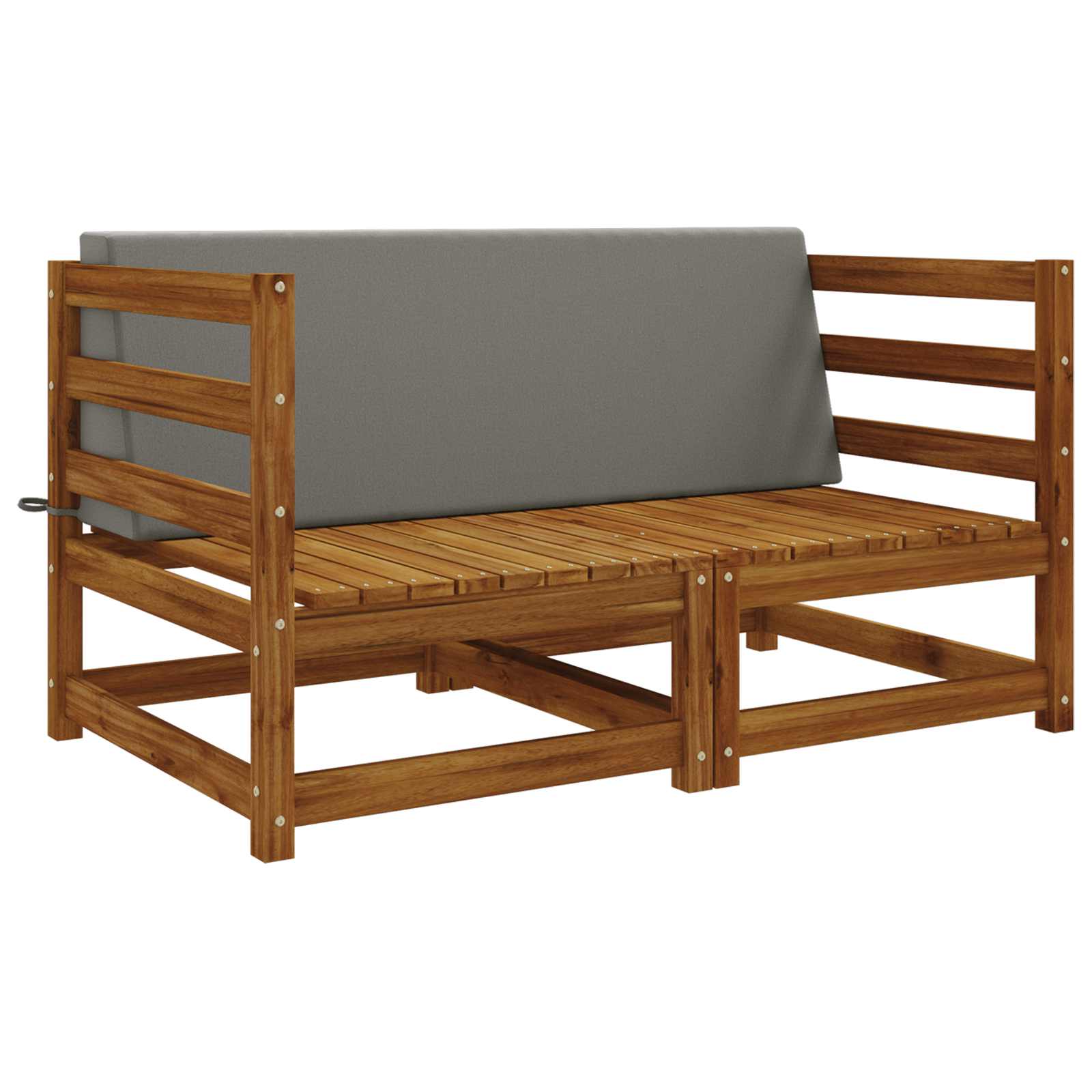 vidaXL Rugkussen SOEST 100% Polyester Grijs 120 x 20 x 40 cm, foto 2