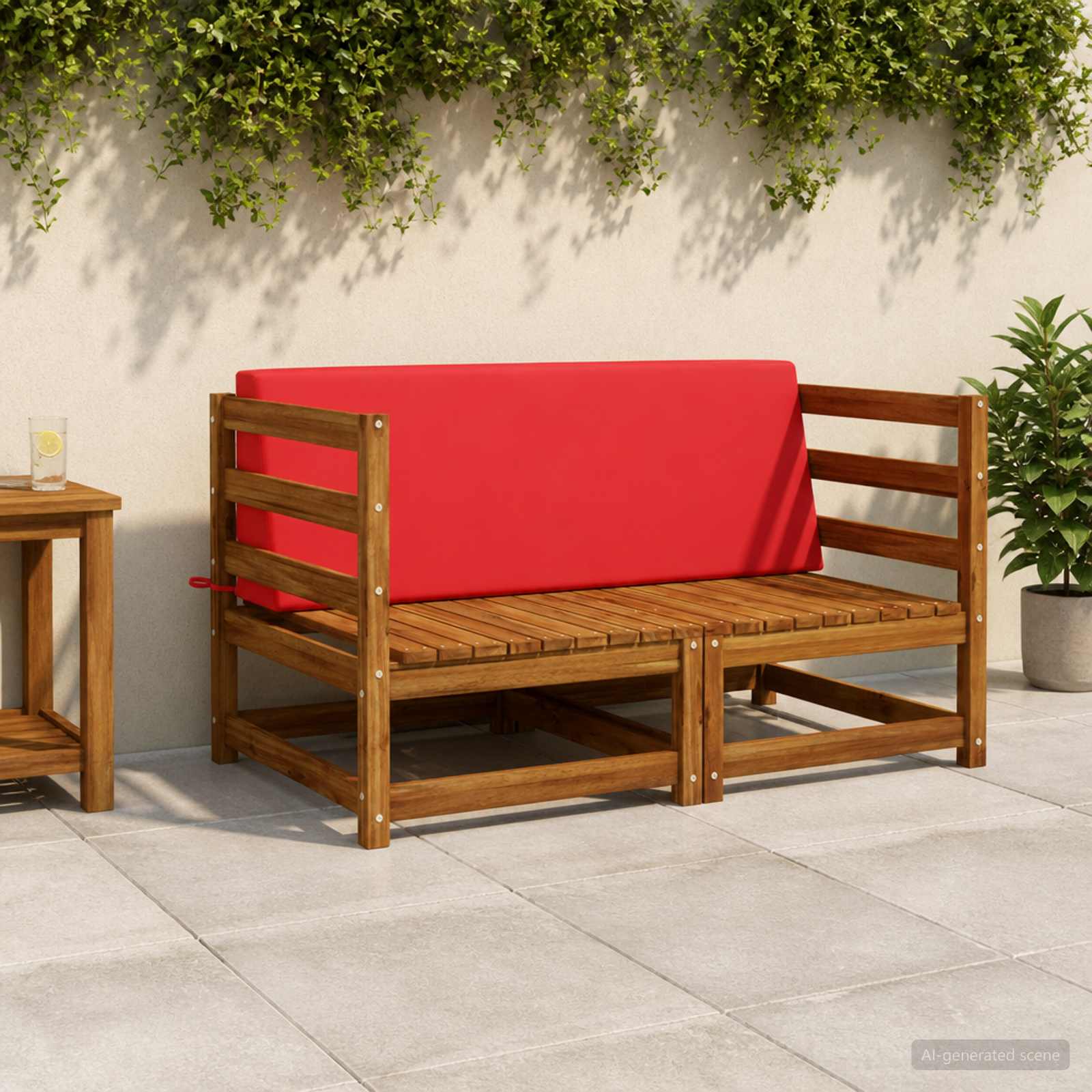 Задна възглавница SOEST 100% полиестер Червено 120 x 20 x 40 см