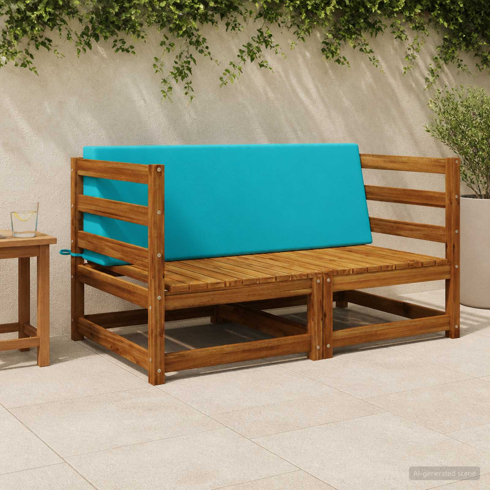Задна възглавница SOEST 100% полиестер Тюркоаз 120 x 20 x 40 см
