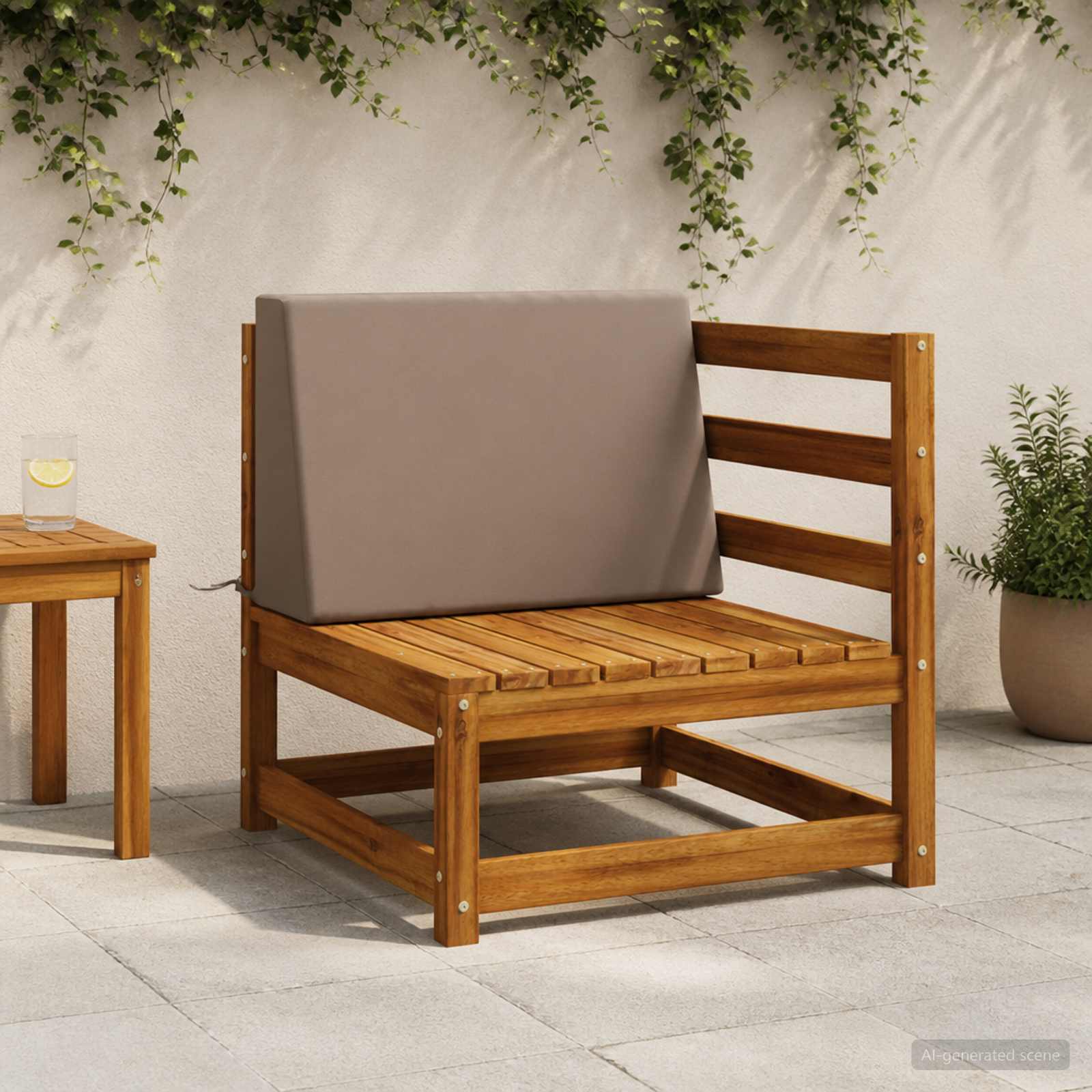 Задна възглавница SOEST 100% полиестер Таупе 60 x 20 x 40 см