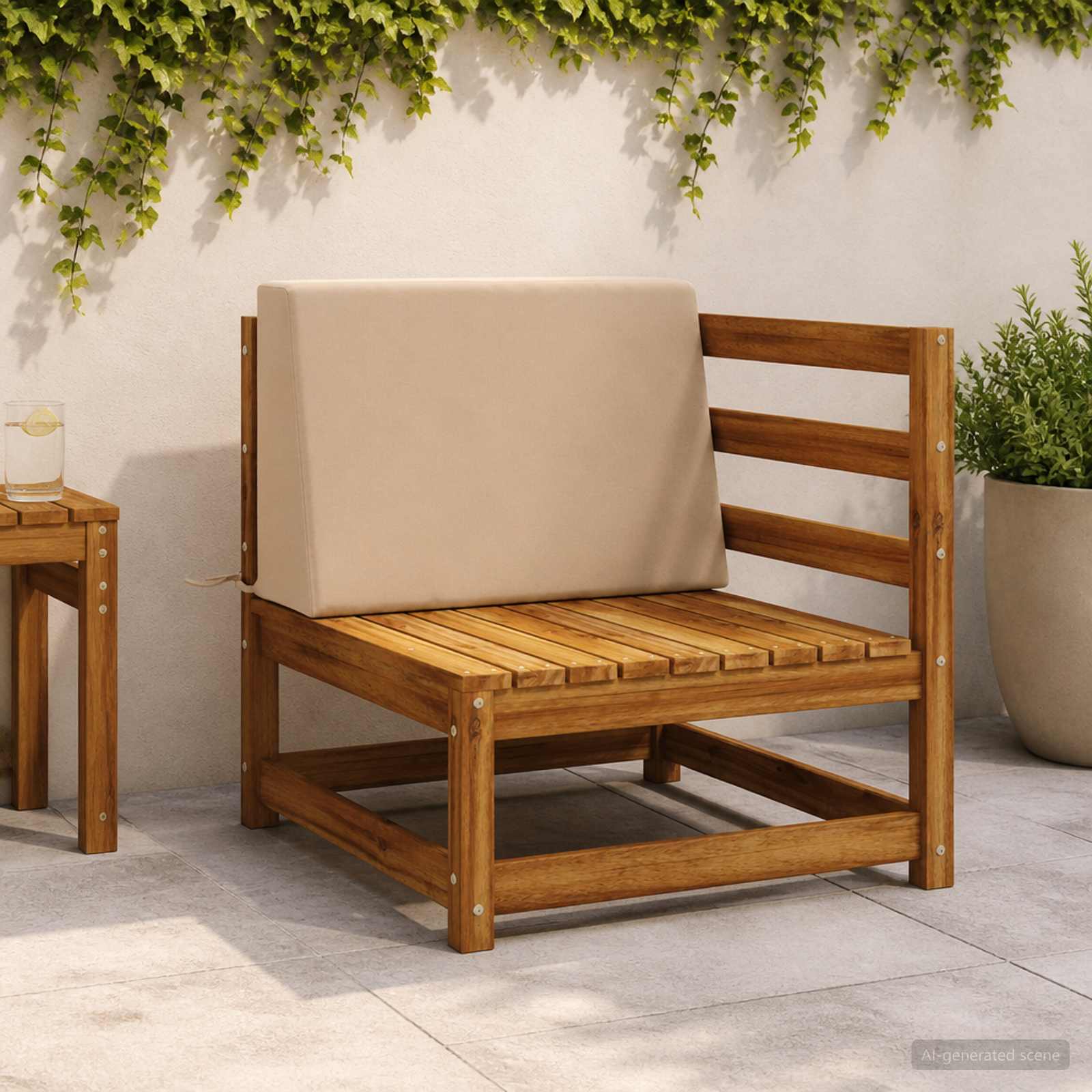 Задна възглавница SOEST 100% полиестер Пясък 60 x 20 x 40 см