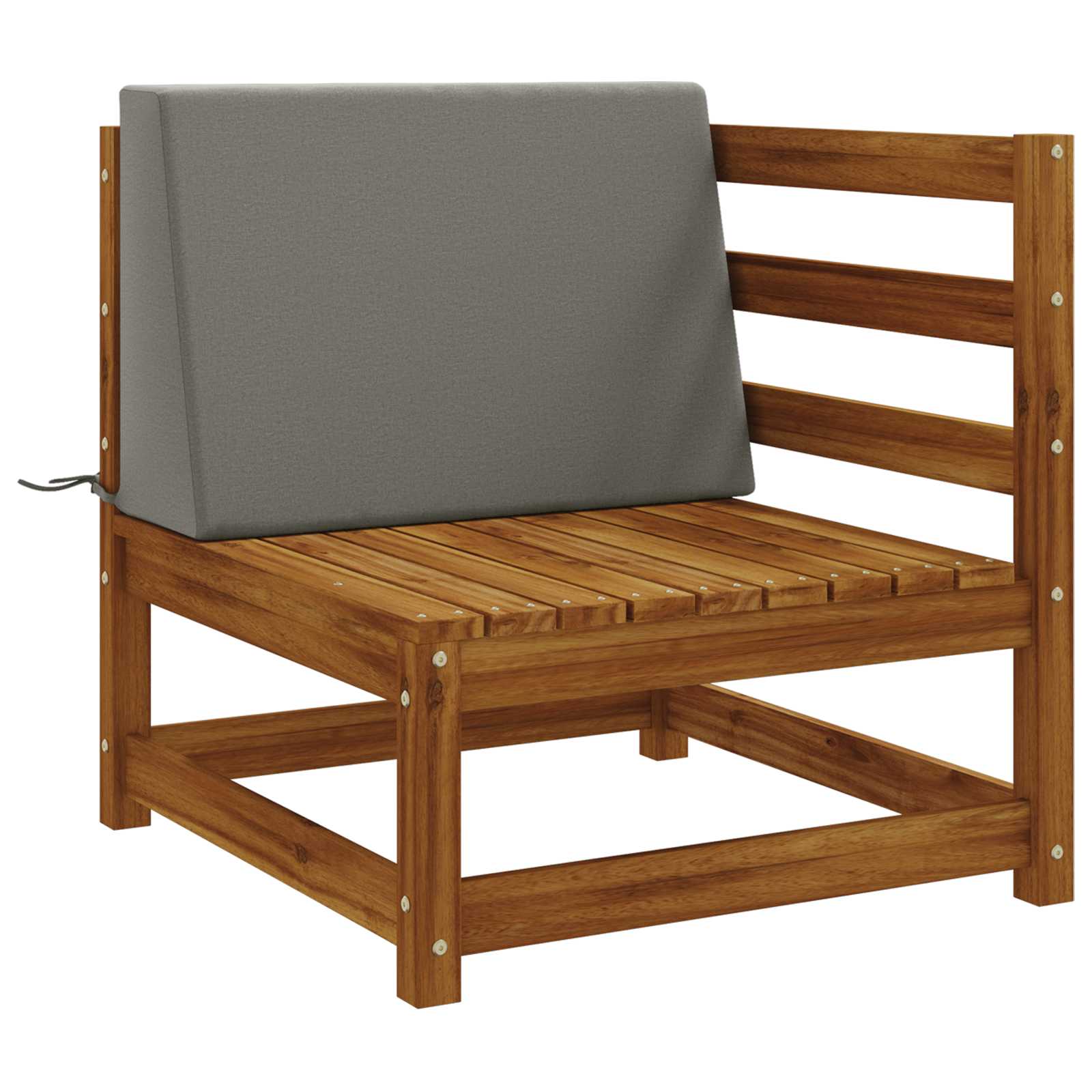 vidaXL Rugkussen SOEST 100% Polyester Grijs 60 x 20 x 40 cm, foto 2