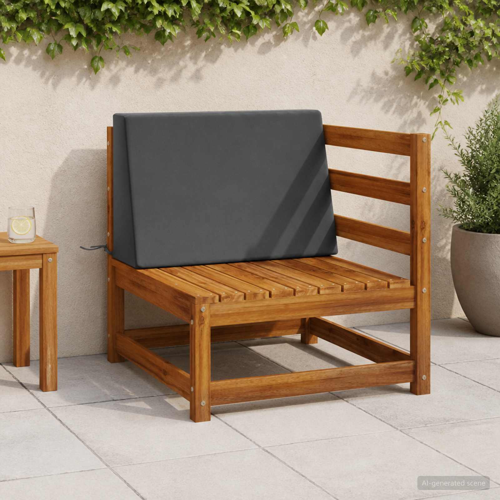 vidaXL Ryghynde SOEST 100% polyester Antracit 60 x 20 x 40 cm