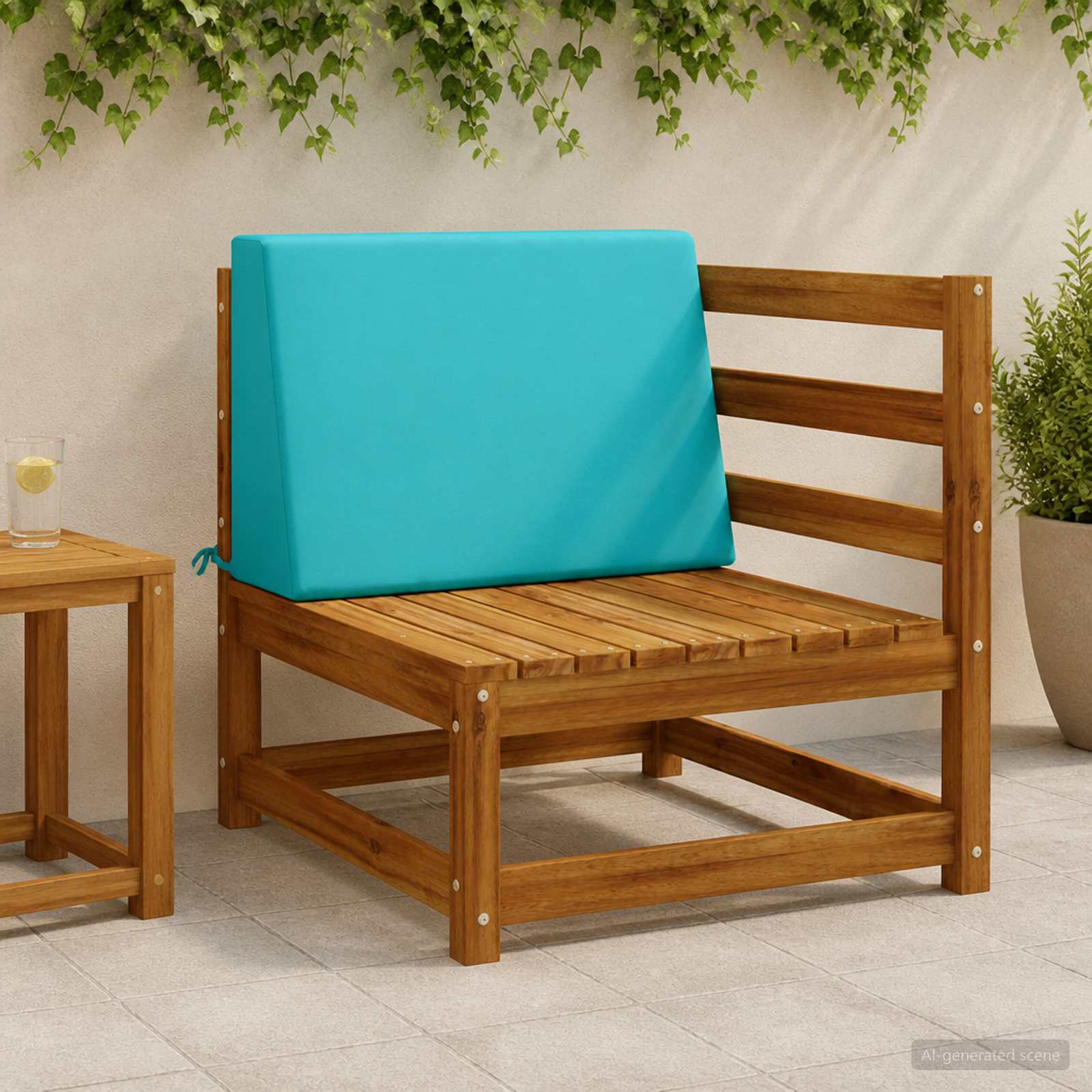 Задна възглавница SOEST 100% полиестер Тюркоаз 60 x 20 x 40 см