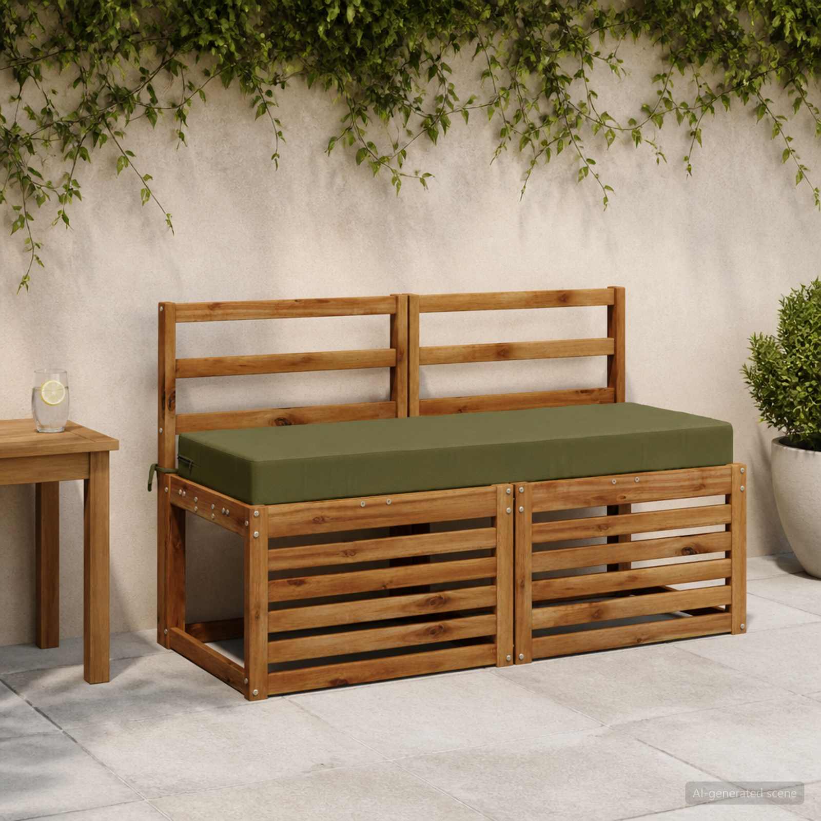 Zitkussen SOEST 100% Polyester Olijfgroen 120 x 40 x 10 cm image 1