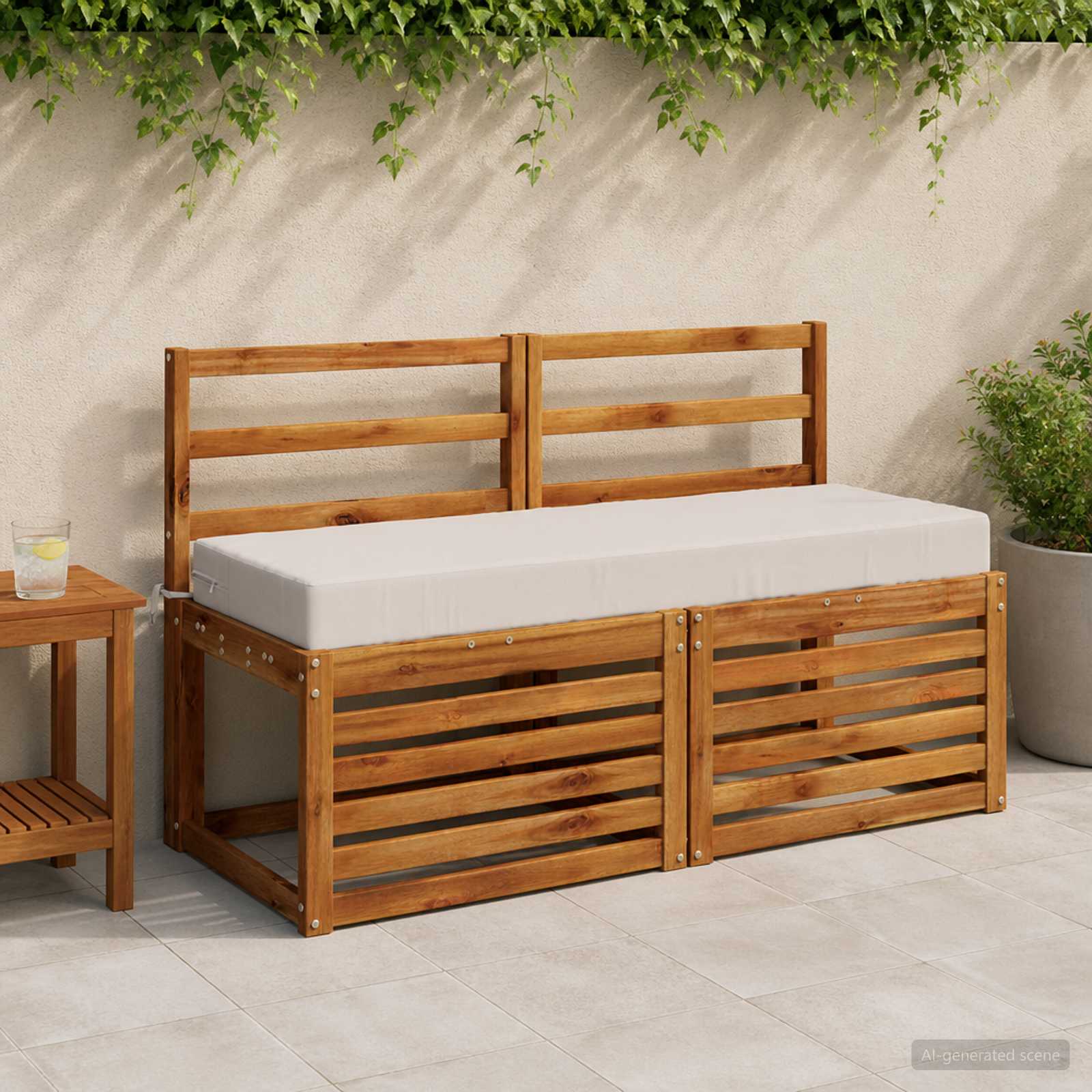 Zitkussen SOEST 100% Polyester Wit 120 x 40 x 10 cm image 1
