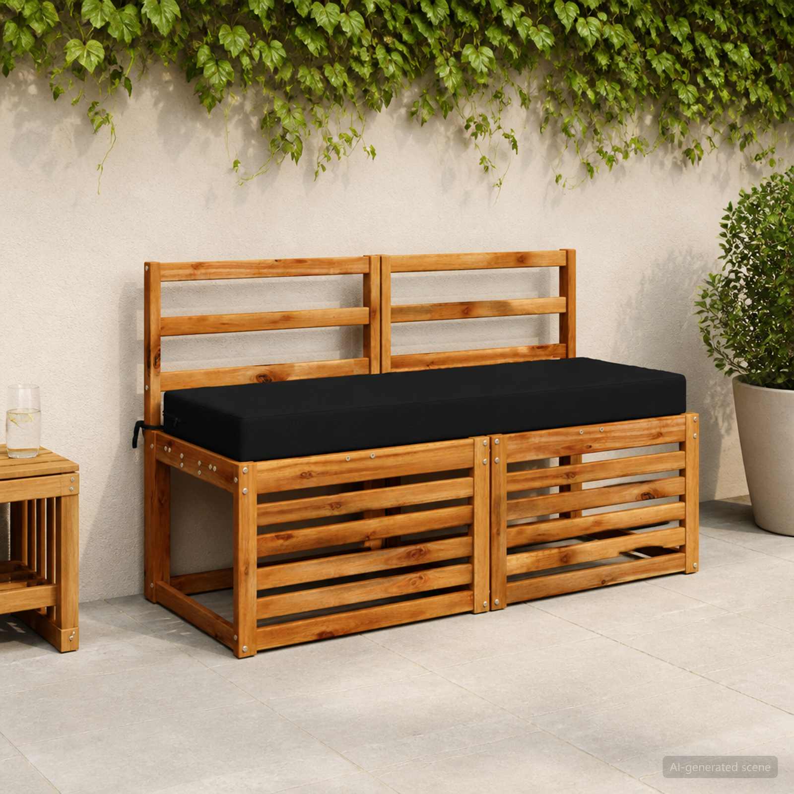 Zitkussen SOEST 100% Polyester Zwart 120 x 40 x 10 cm image 1
