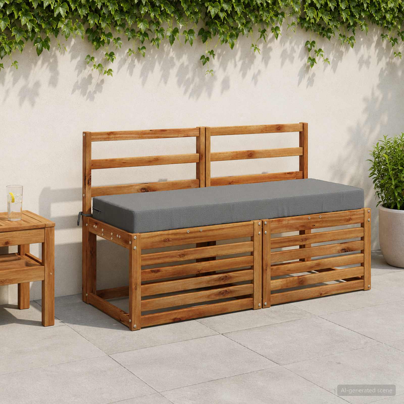 Zitkussen SOEST 100% Polyester Grijs 120 x 40 x 10 cm image 1